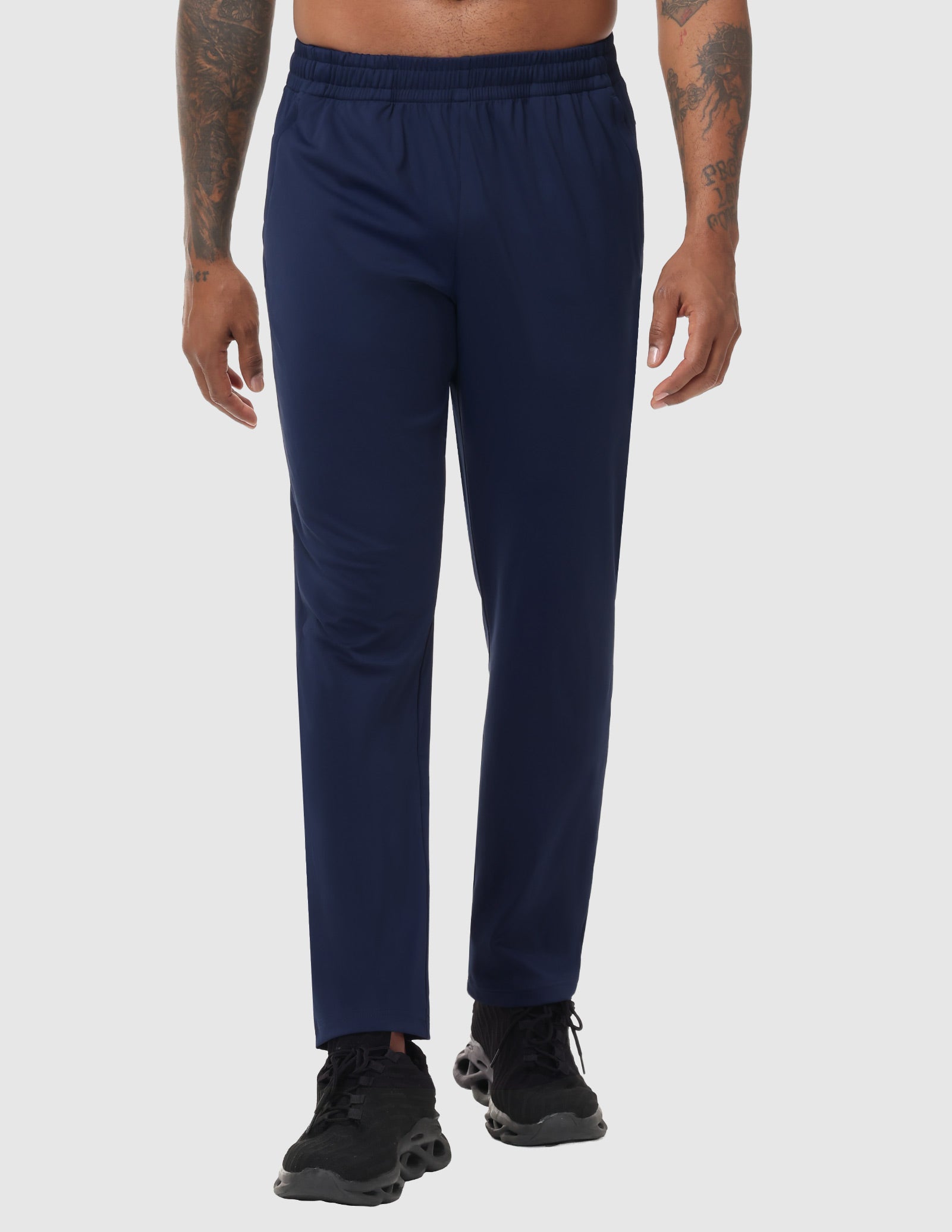 MIER Men’s Workout Sweatpants Lightweight Jogging Track Pants with 3 Zipper Pockets Men's Train Pants