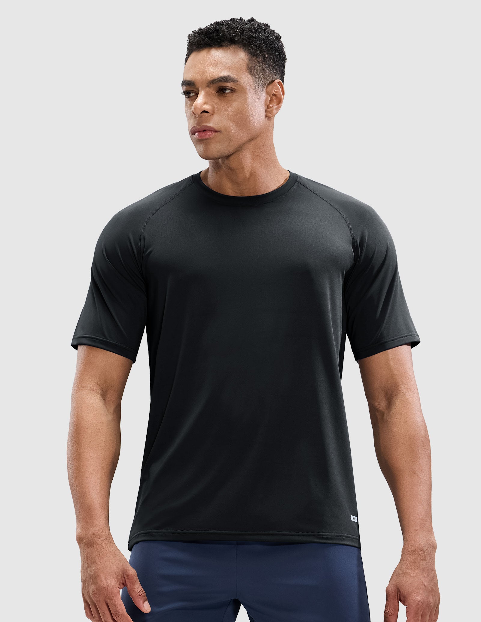 MIER Men's Workout T Shirts Stretchy Quick Dry and Moisture Wicking Men's T-Shirts Black / S