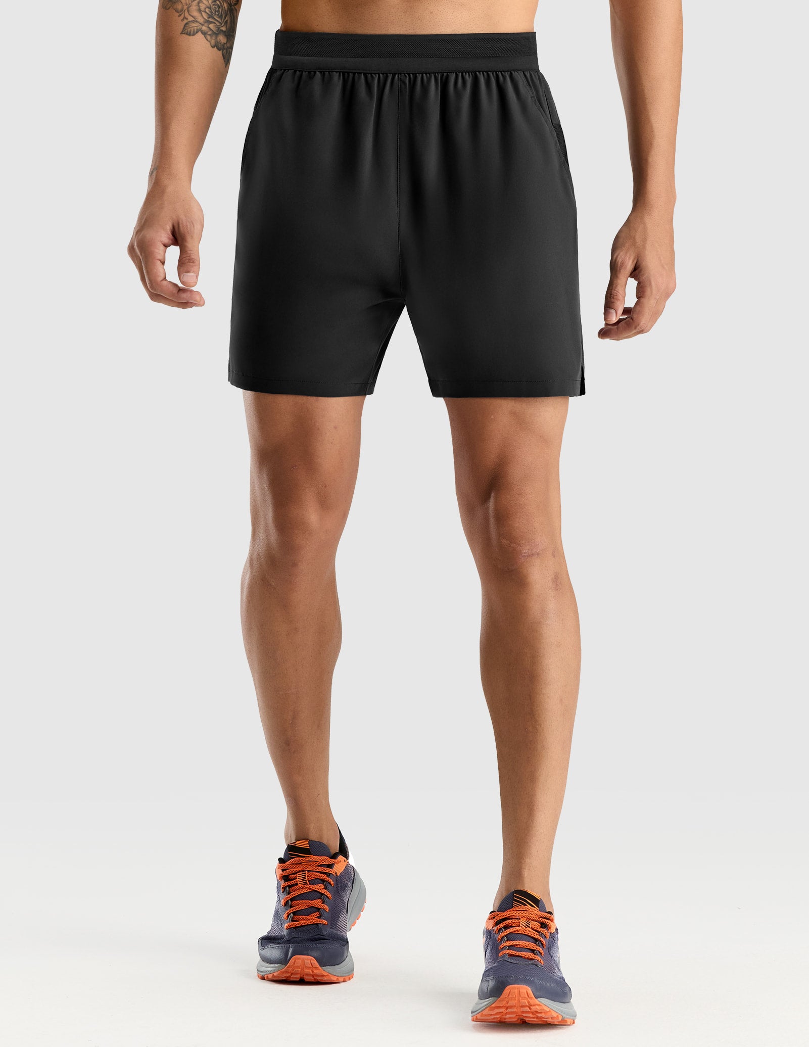 MIER Men’s 5” Quick Dry Performance Shorts with 3 Pockets Men's Shorts Black / XS