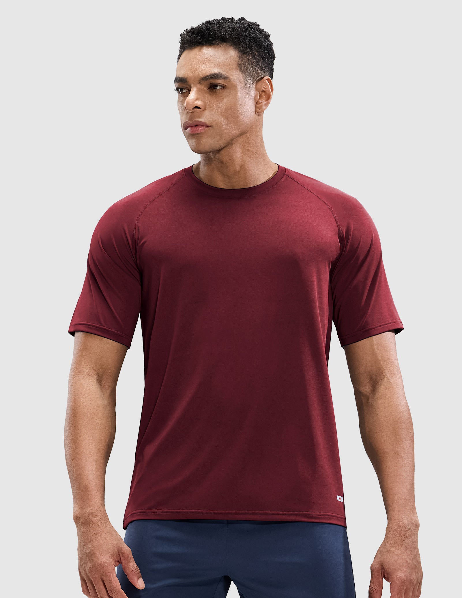 MIER Men's Workout T Shirts Stretchy Quick Dry and Moisture Wicking Men's T-Shirts Maroon / S