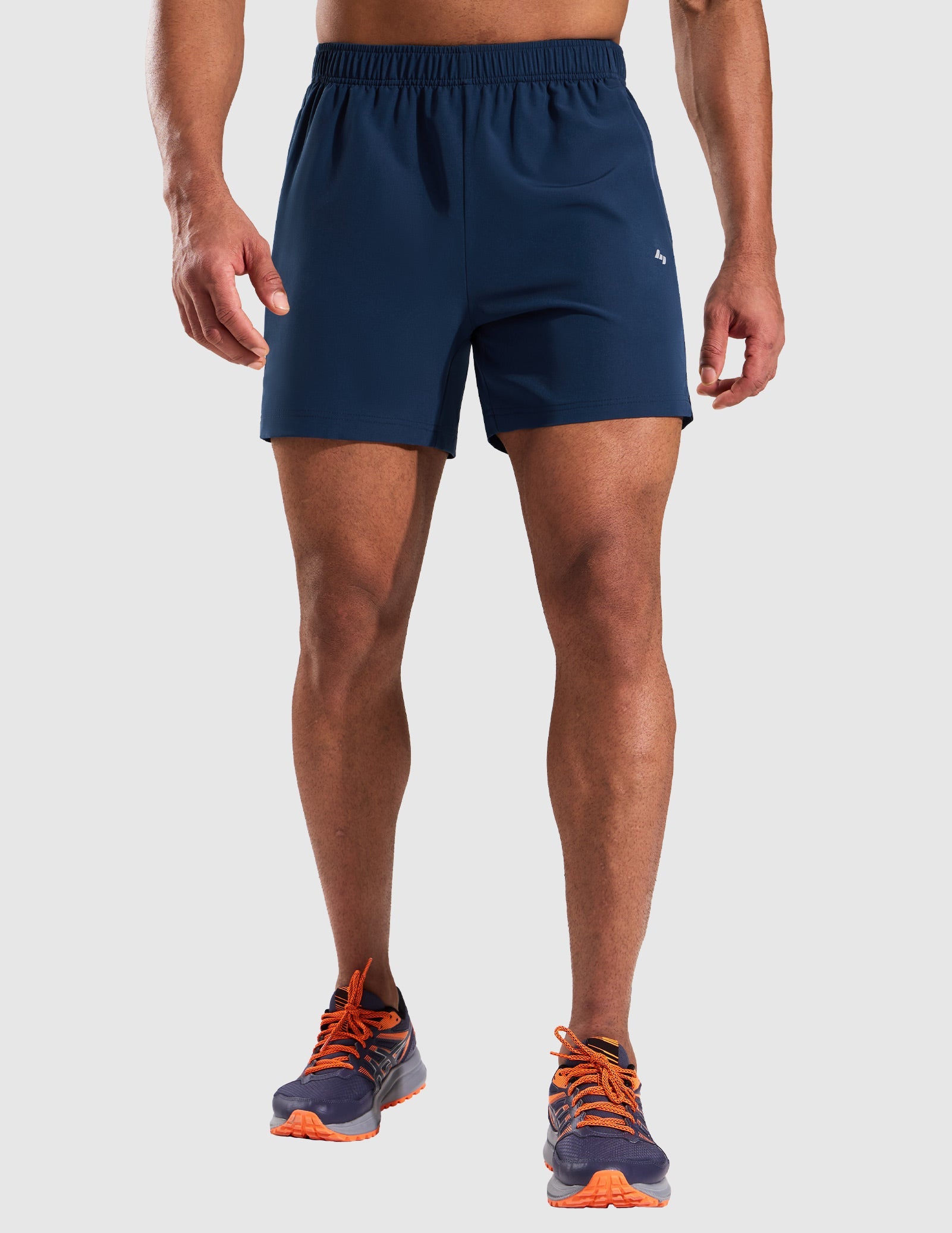 MIER Men’s 5" Athletic Running Shorts Quick Dry Workout Gym Shorts 3 Pockets Men's Shorts Navy / XS
