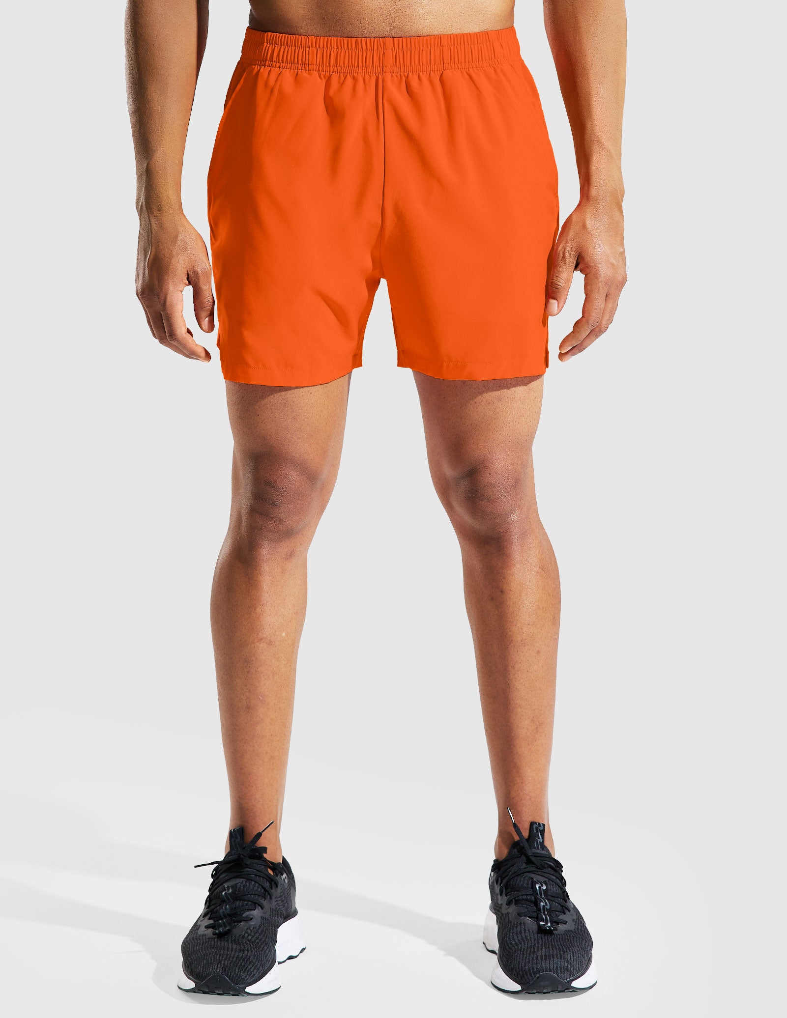 MIER Men's 5 Inch Quick Dry Running Shorts with Pockets Men's Shorts Orange / XS