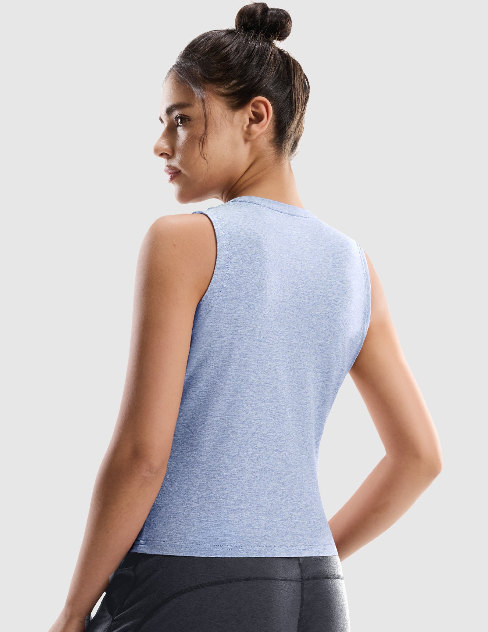MIER Women’s Buttery-Soft Skimmer Tank Top High-Hip Workout Shirt Women's Tank Top