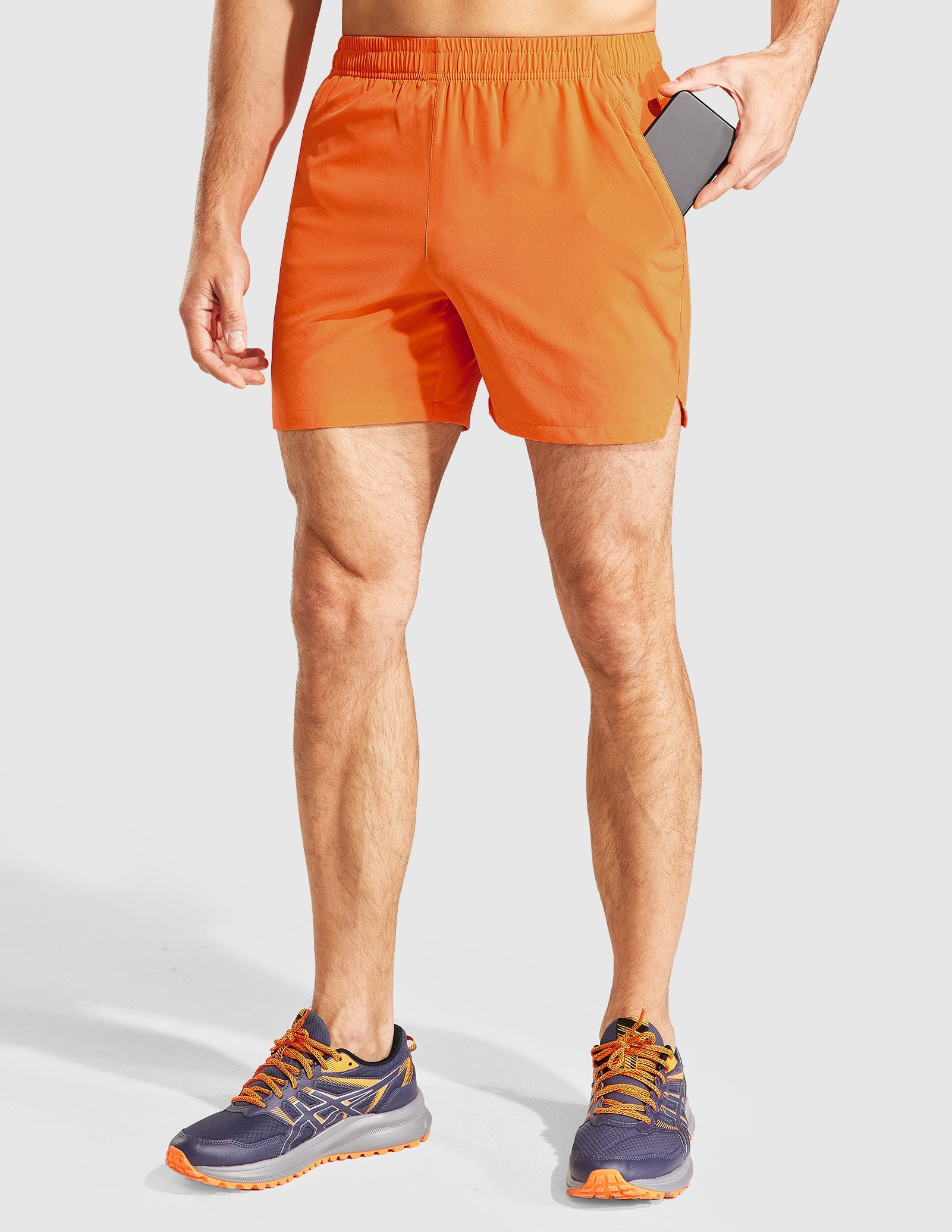 MIER Men‘s 5 Inch Running Shorts with Zipper Pockets Men's Shorts