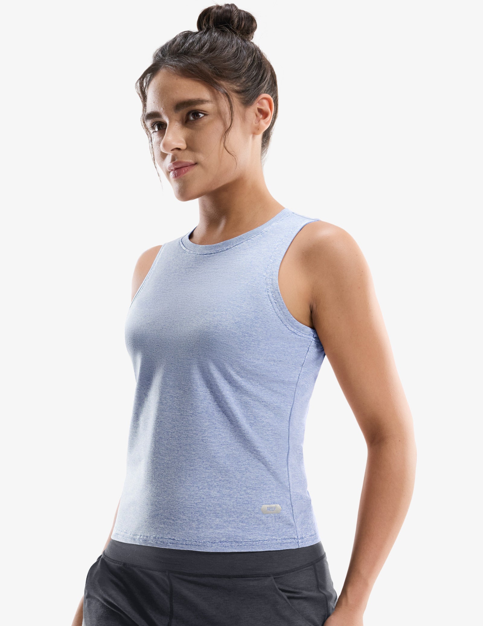 MIER Women’s Buttery-Soft Skimmer Tank Top High-Hip Workout Shirt Women Active Shirt
