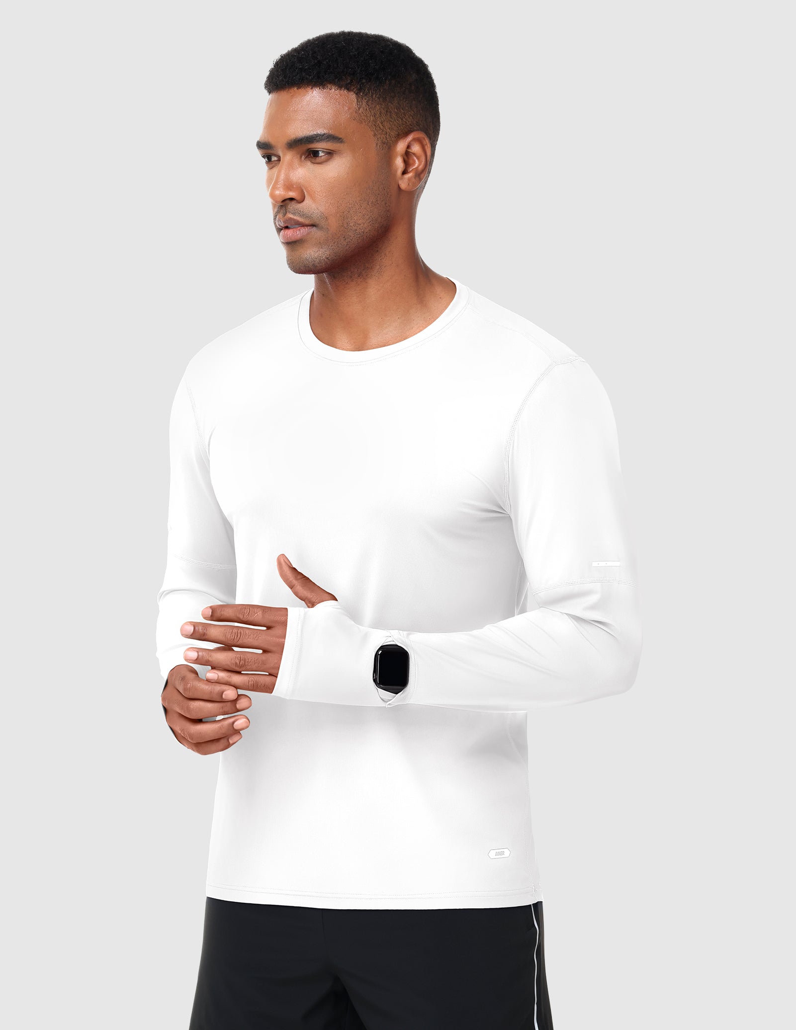 MIER Men’s Long Sleeve Shirt UPF 50+ Quick Dry UV Protection Tee Men's T-Shirts White / XS