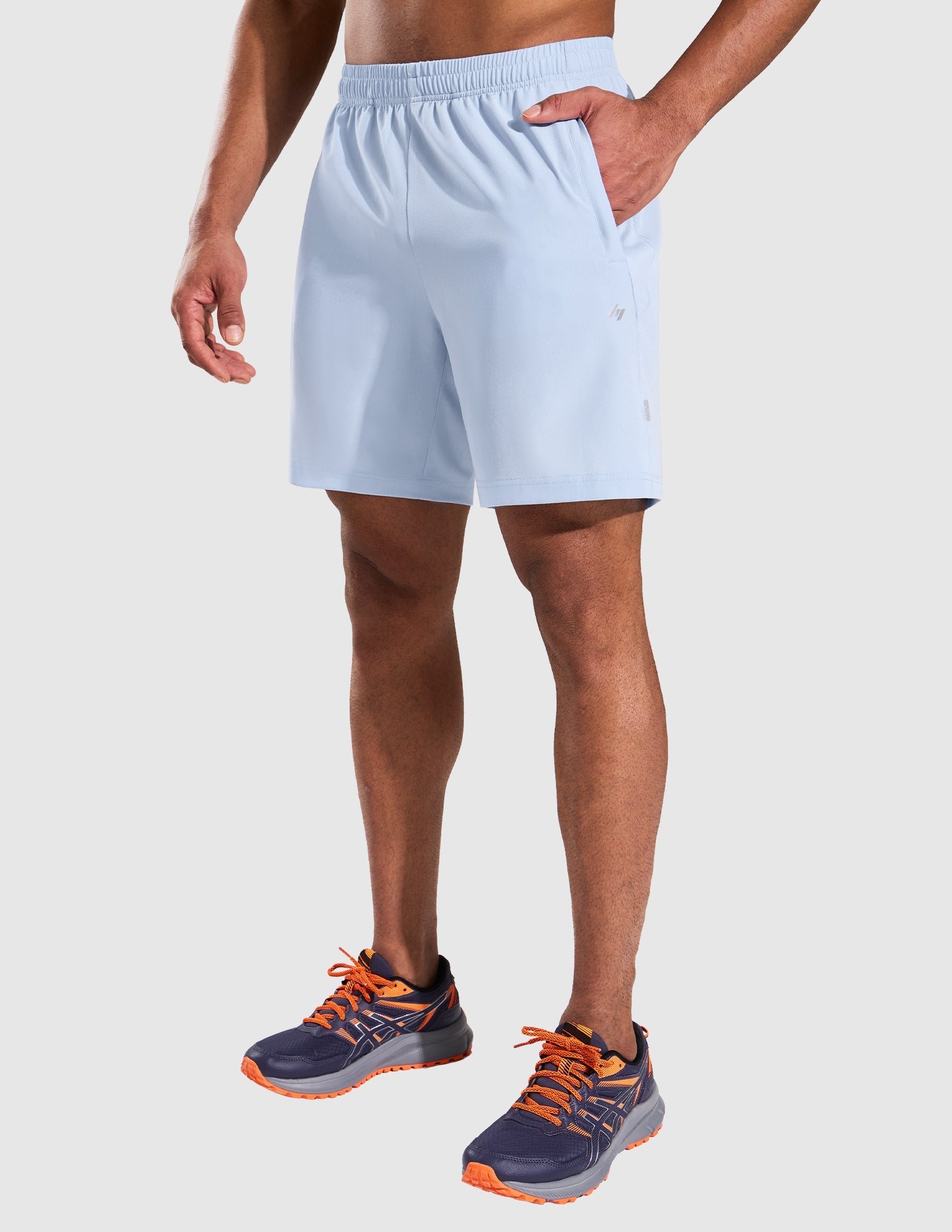 MIER Men’s 7” Athletic Shorts Quick Dry with 3 Zipper Pockets, No Liner Men's Shorts