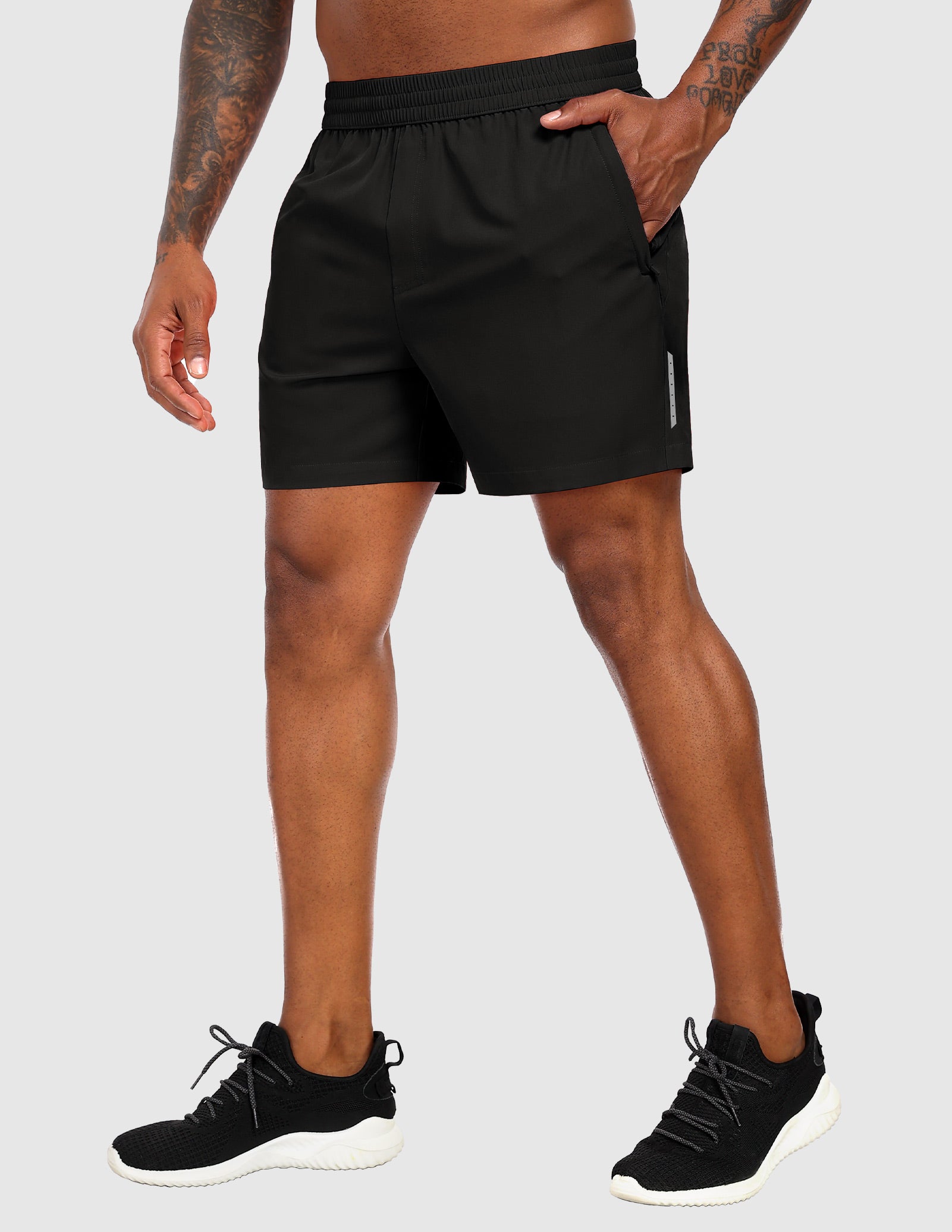 MIER Men's 5" Running Shorts with Phone Pockets, Quick-Dry Fit Men's Shorts