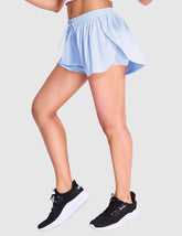 MIER Women's 2 in 1 Flowy Running Shorts Flutter Workout Shorts Women Shorts