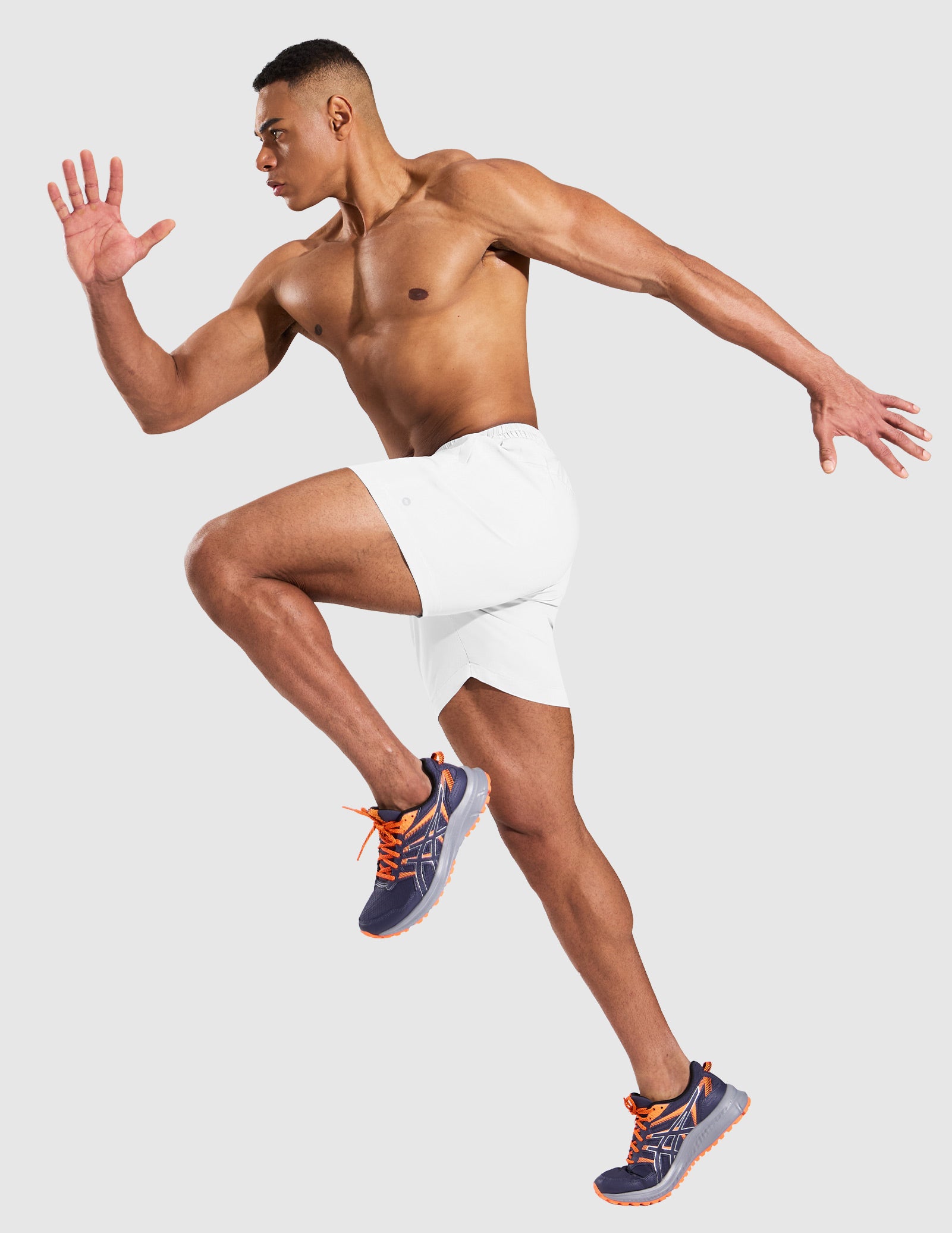 MIER 5" Running Gym Shorts for Men Quick Dry with Zipper Pockets Men's Shorts