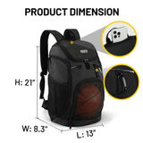MIER Basketball Backpack Large Sports Bag with Laptop Compartment Backpack Bag