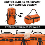 MIER Large Duffel Backpack Bag with Shoe Compartment Backpack Duffel