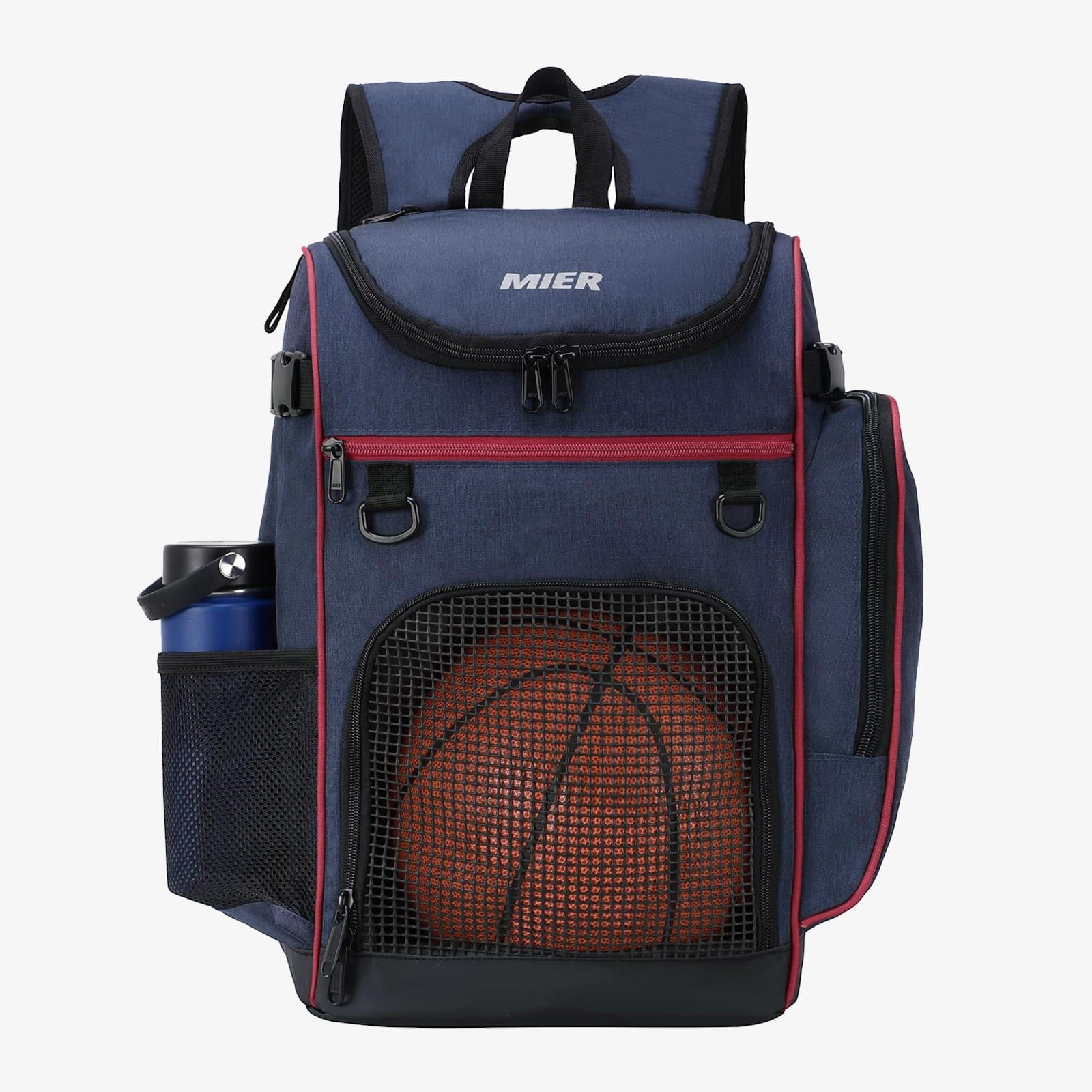 MIER Grand sac à dos de basket-ball avec compartiment pour ordinateur  portable Ball