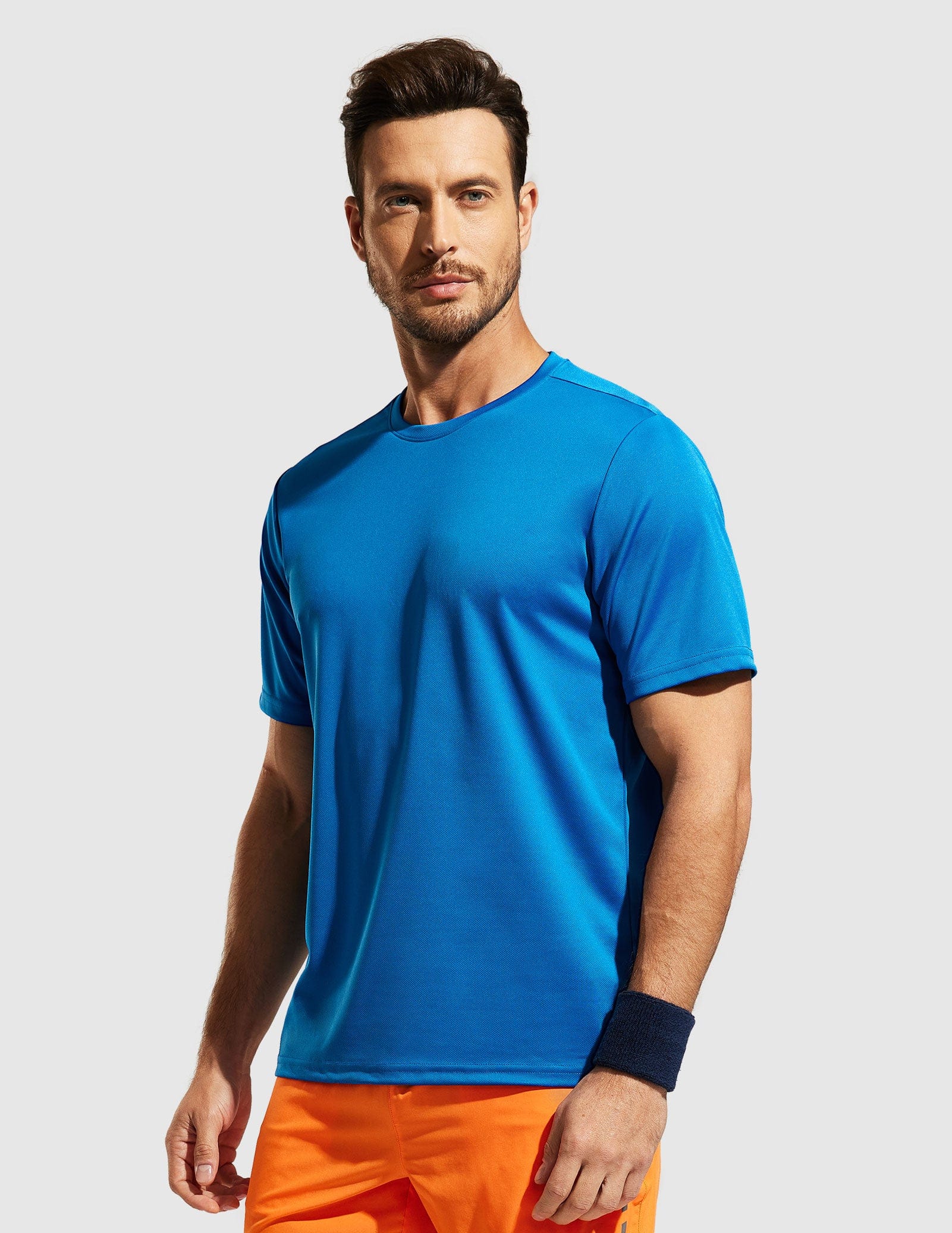 MIER Men's Dry Fit Sports T Shirts Quick Dry Lightweight and Moisture Wicking Men's T-Shirts Dark Blue / S