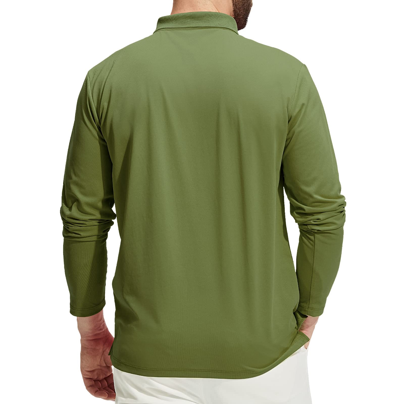Men's Long Sleeve Pocket Polo Shirt Quick Dry Collared Shirt Men Polo MIER