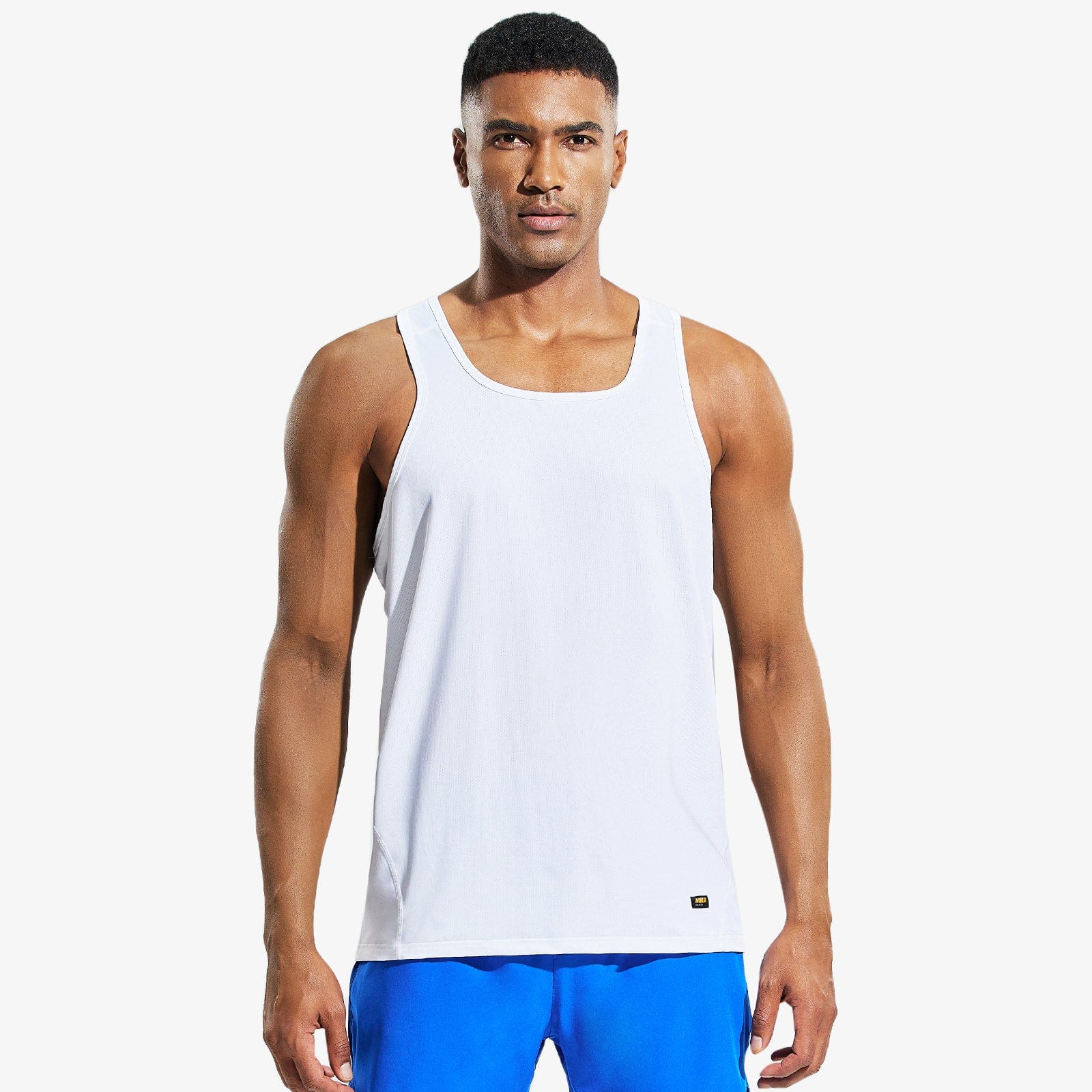Men's Sleeveless Workout Shirts Quick Dry Athletic Tanks - White / S