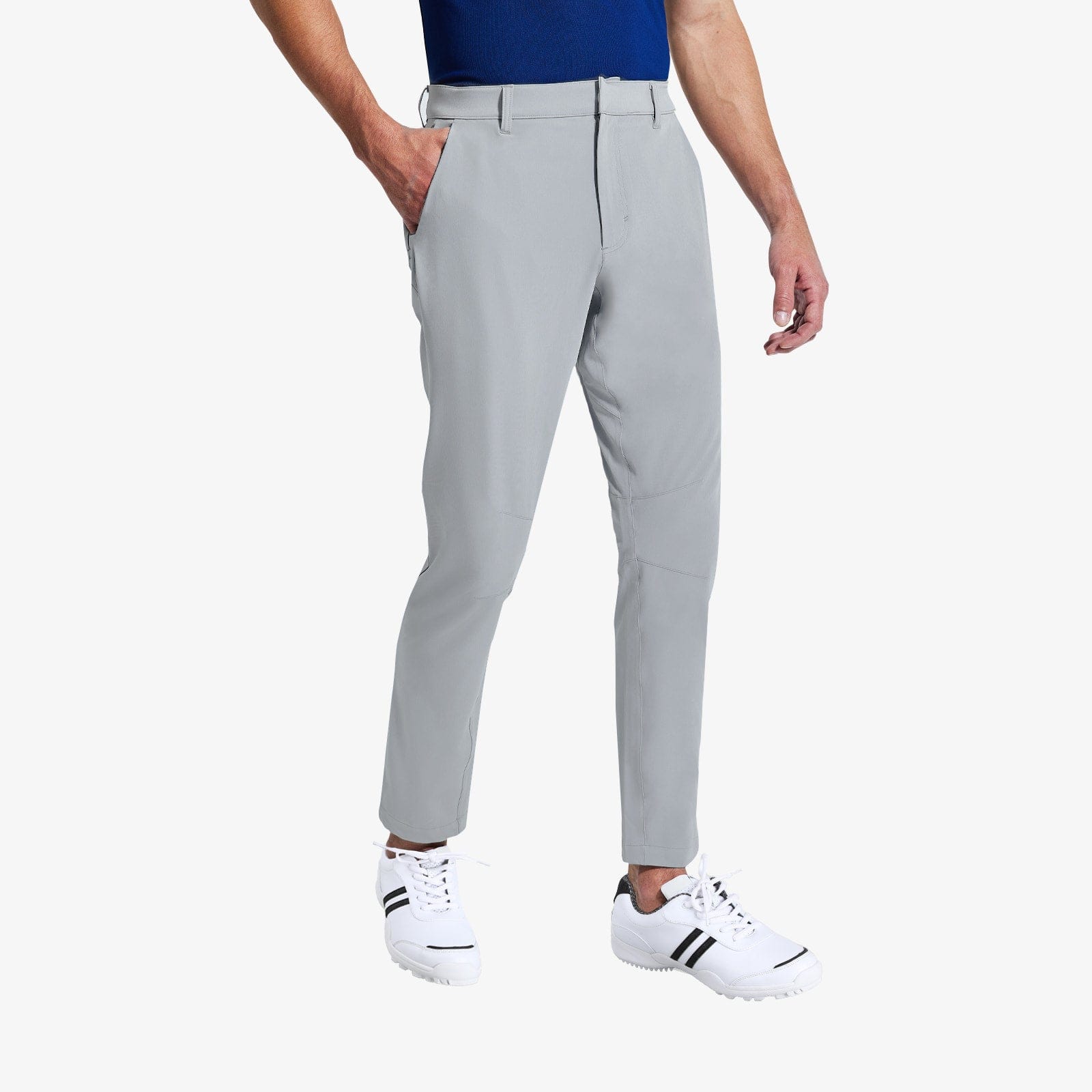 Men's Stretch Golf Pants Slim Fit Quick Dry Pants - Light Grey / S