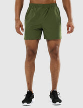 MIER Men's 5 Inch Quick Dry Running Shorts Men's Shorts Army Green / XS