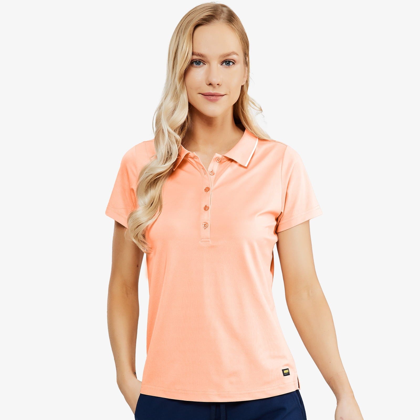 Women's Polo Shirts Short Sleeve Moisture Wicking Collared Tshirts Women Polo Salmon / S MIER