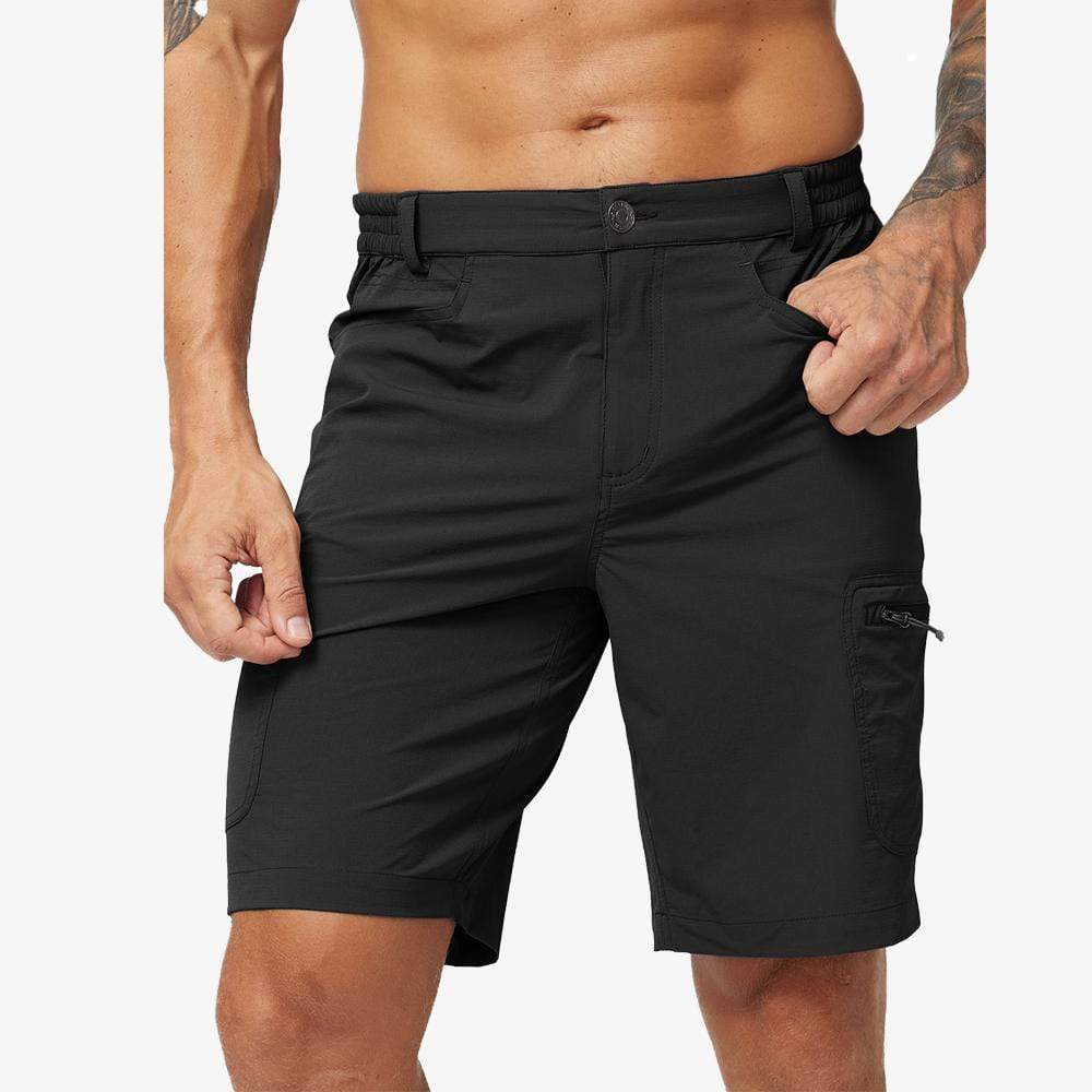 Mier Men's Hiking Shorts Quick Dry Cargo Shorts with 6 Pockets, Black / 34