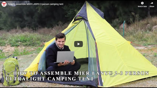 How to Assemble MIER LANYU 3-Person Camping Tent