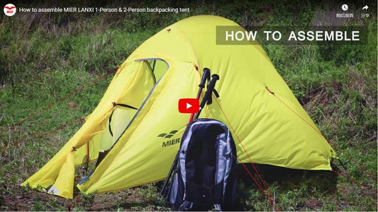 How to Assemble MIER LANXI 1-2 Person Backpacking Tent