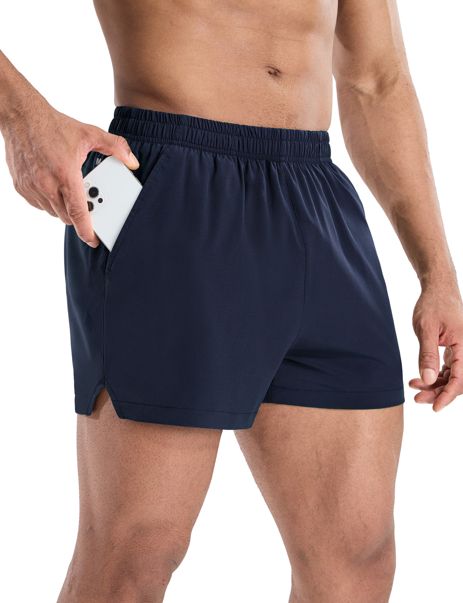 MIER Men's 3 Inch Running Shorts with Liner and Pockets Men's Shorts