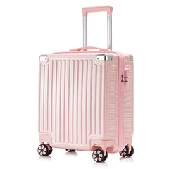 18 Inch Travel Suitcase Aluminum Frame Boarding Case Mini Password Box Suitcase Portable Universal Wheel Rolling Luggage Bag 0 Pink 1 / 18 inch MIER