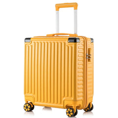 18 Inch Travel Suitcase Aluminum Frame Boarding Case Mini Password Box Suitcase Portable Universal Wheel Rolling Luggage Bag 0 Yellow 1 / 18 inch MIER