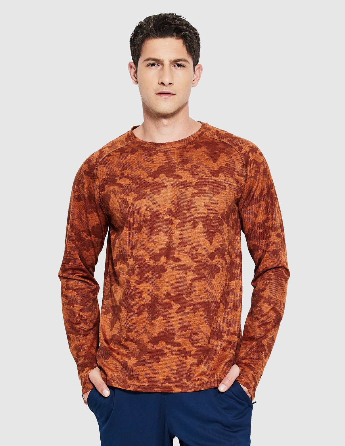 Camisetas de manga larga para hombre con protección solar UPF 50+ Camisetas de secado rápido