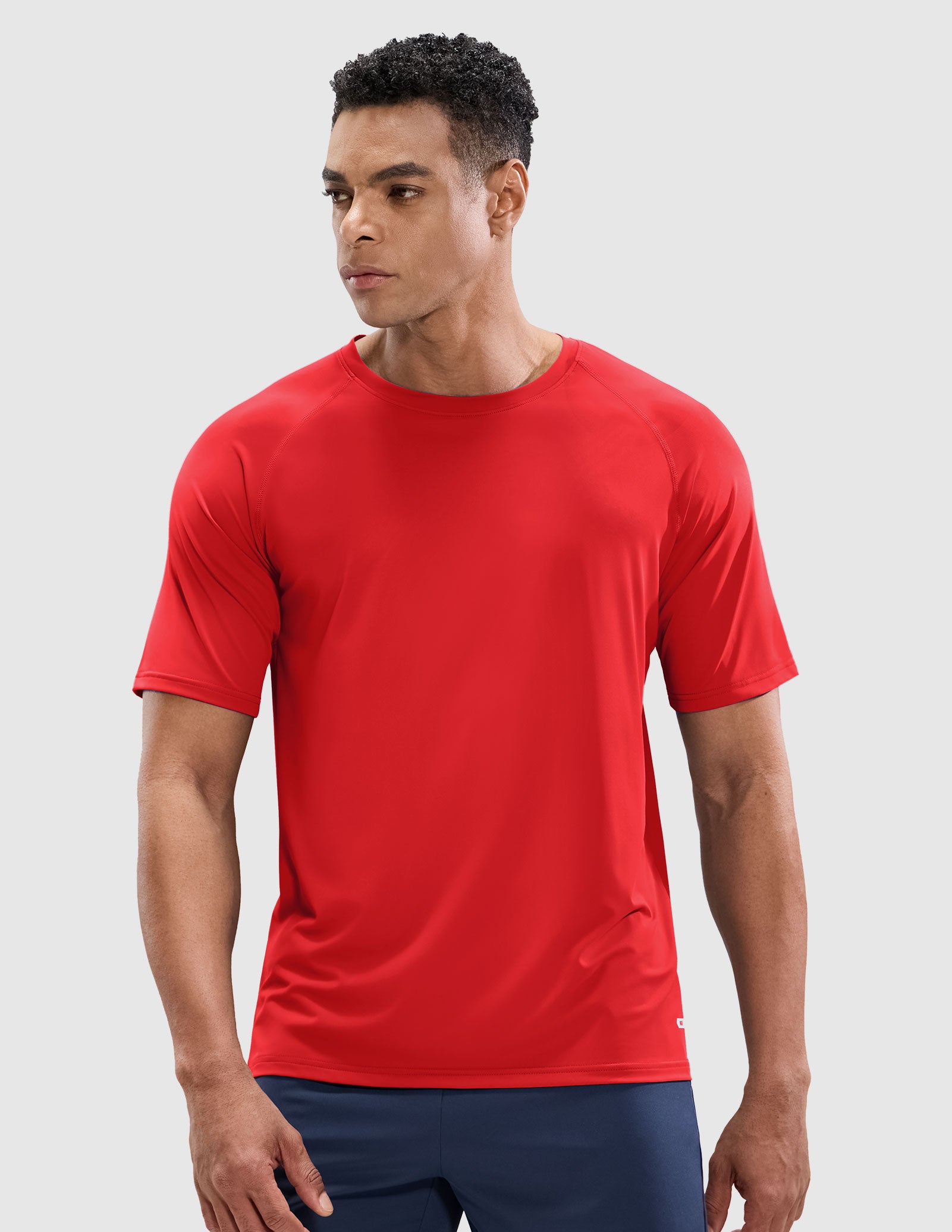 MIER Men's Workout T Shirts Stretchy Quick Dry and Moisture Wicking Men's T-Shirts Red / S