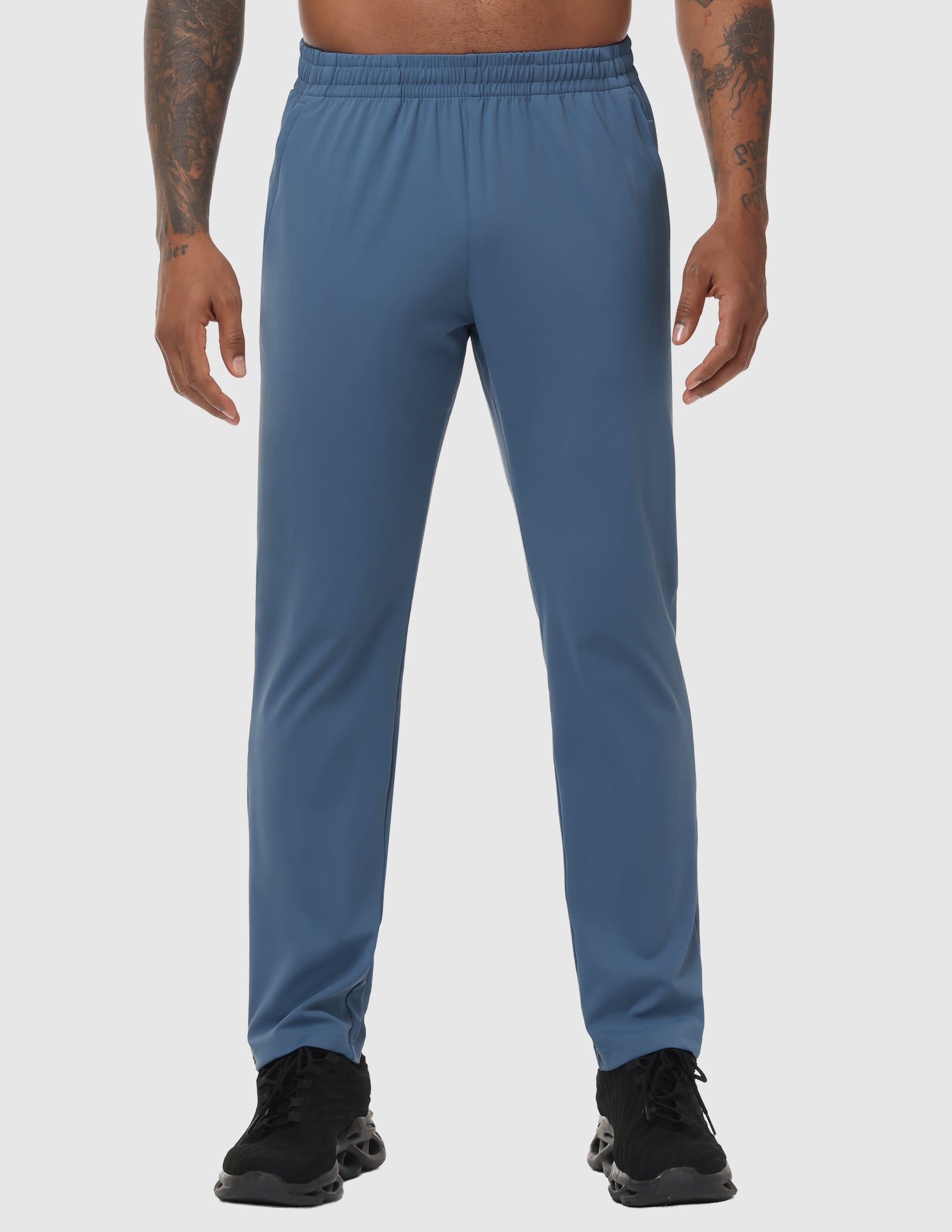 MIER Men’s Workout Sweatpants Lightweight Jogging Track Pants with 3 Zipper Pockets Men's Train Pants