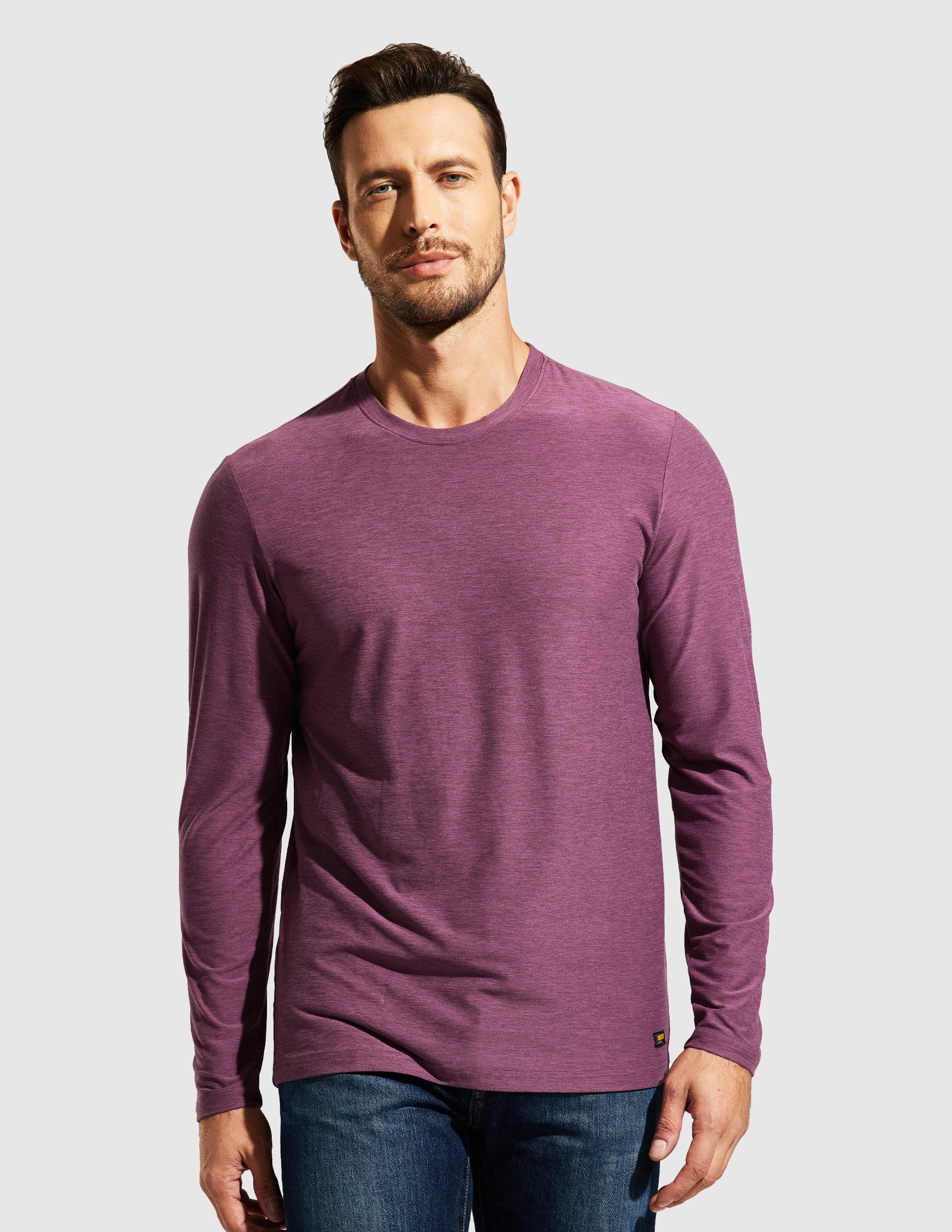 MIER Men’s Buttery Soft Long Sleeve Athletic Crew Neck Tee Men's Shirt