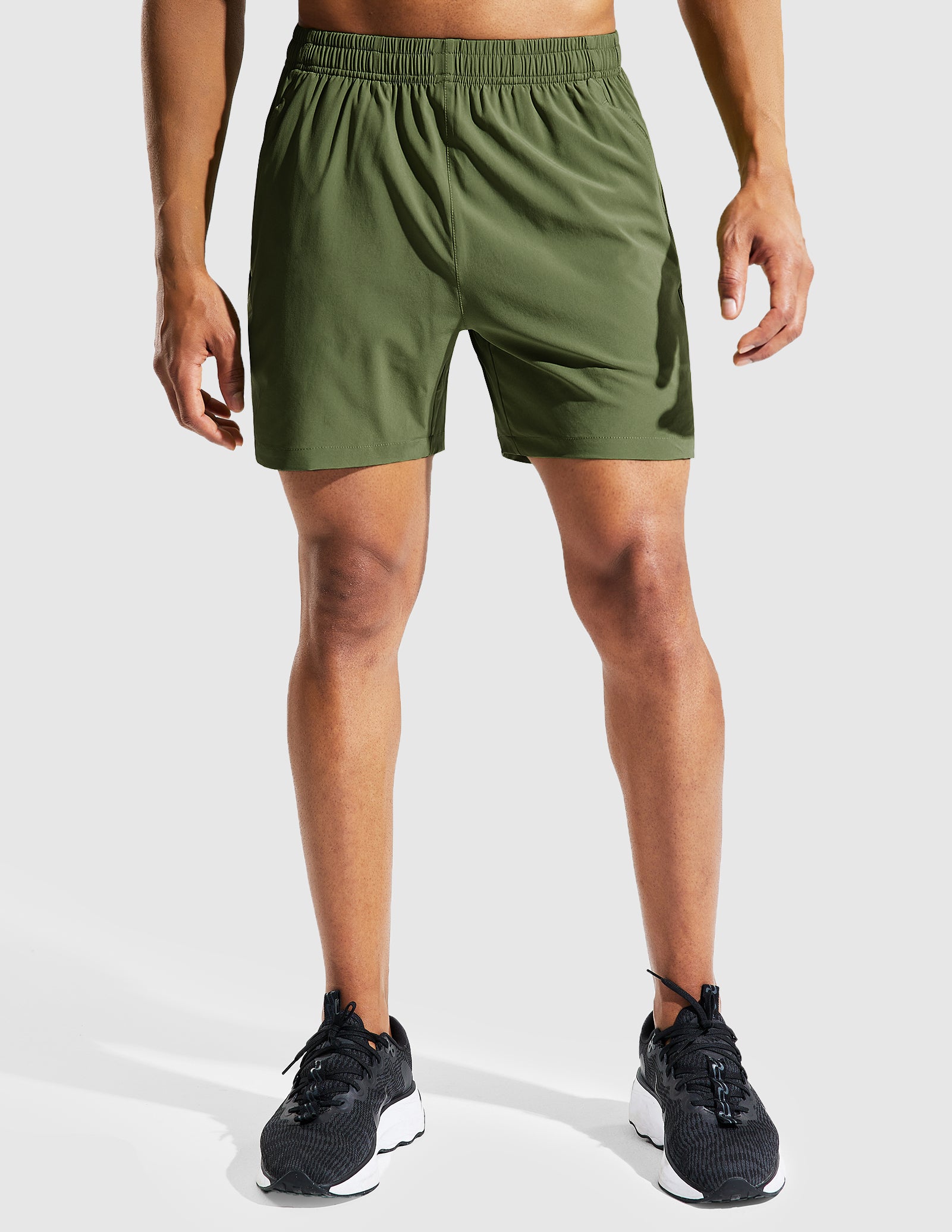 MIER Men‘s 5 Inch Running Shorts with Zipper Pockets Men's Shorts