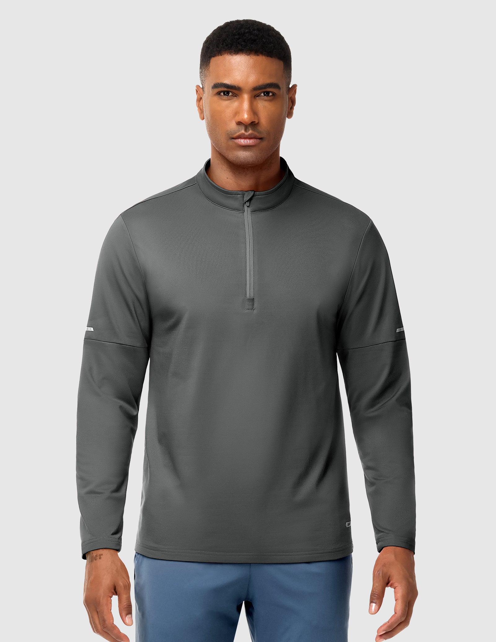 MIER Men’s Workout Sweatpants Lightweight Jogging Track Pants with 3 Zipper Pockets Men's T-Shirts Dark Grey / S