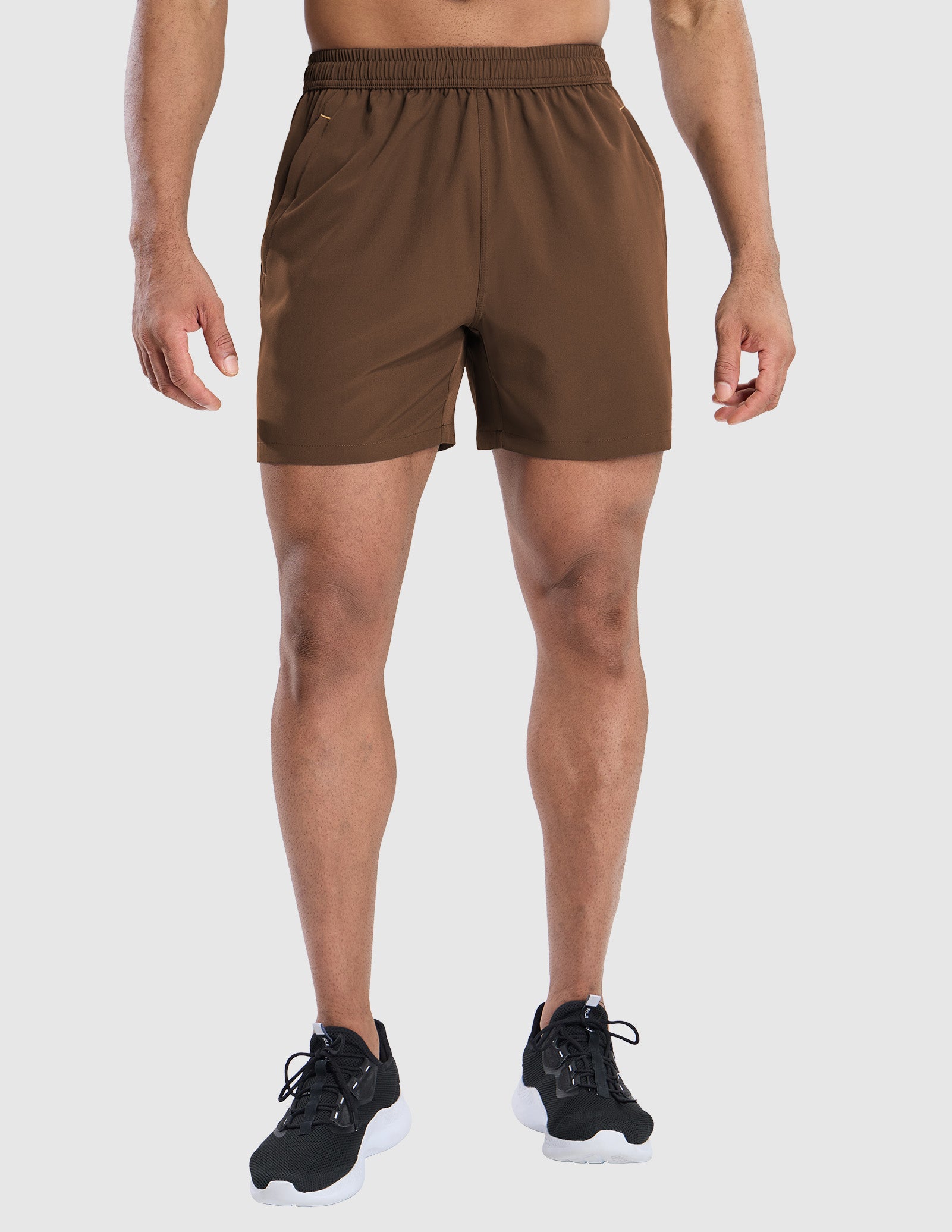 MIER Men's 5 Inch Dry Fit Running Shorts with Zipper Pockets Men's Shorts