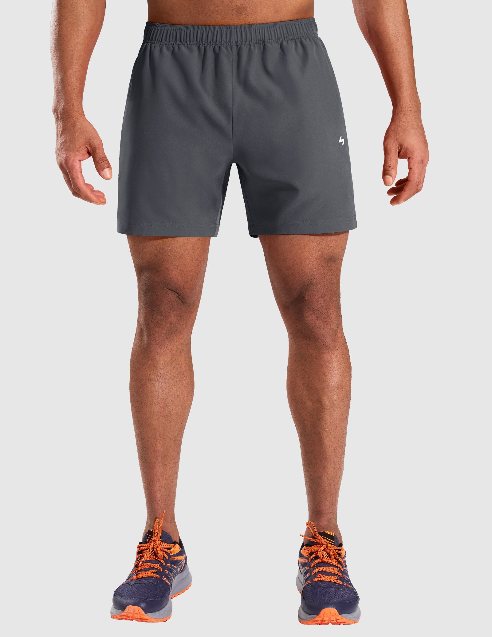 MIER Men’s 5" Athletic Running Shorts Quick Dry Workout Gym Shorts 3 Pockets Men's Shorts Dark Grey / XS