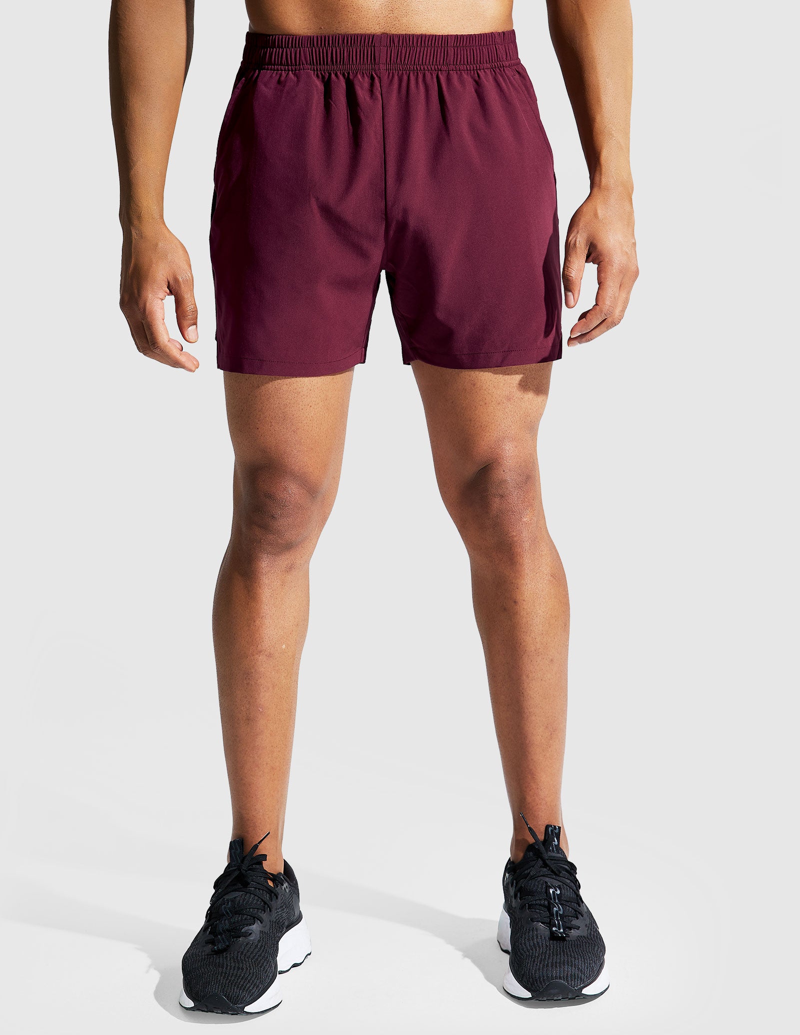 MIER Men's 5 Inch Quick Dry Running Shorts with Pockets Men's Shorts Wine / XS