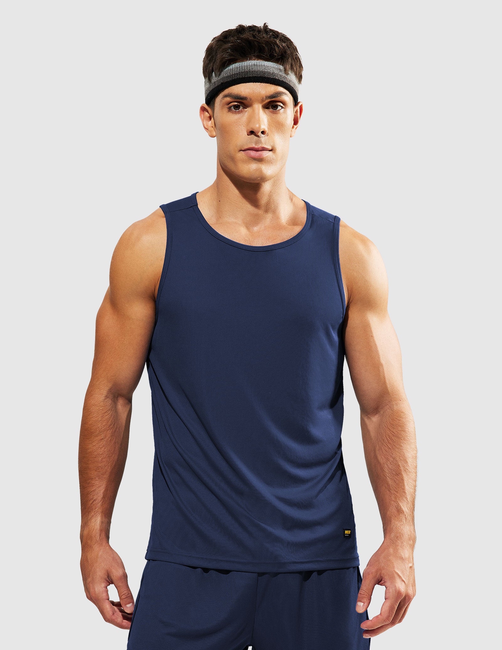 MIER Summer Running Tank Top Lightweight and Sweat Wicking Men's Tank Top