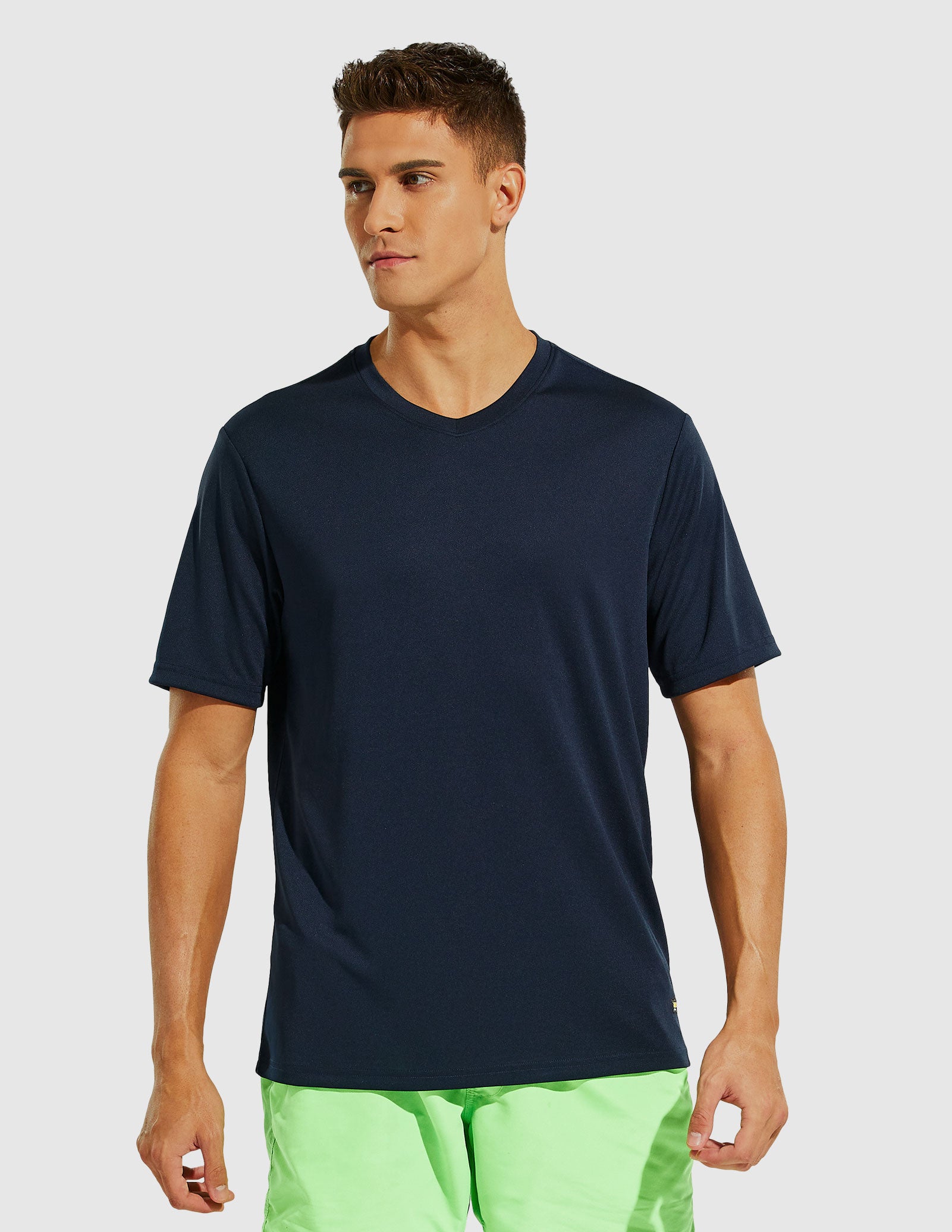 MIER Men's Dry Fit Performance Tees Eco Friendly and Moisture Wicking Men's T-Shirts Navy / S
