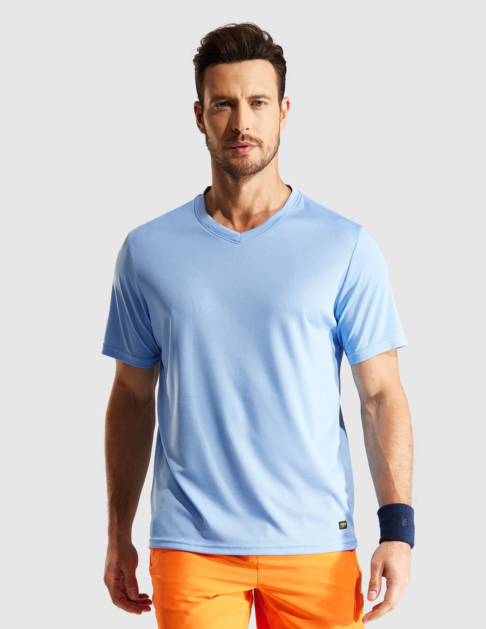 Men's Quick Dry Athletic Shirts V Neck Workout T-Shirts