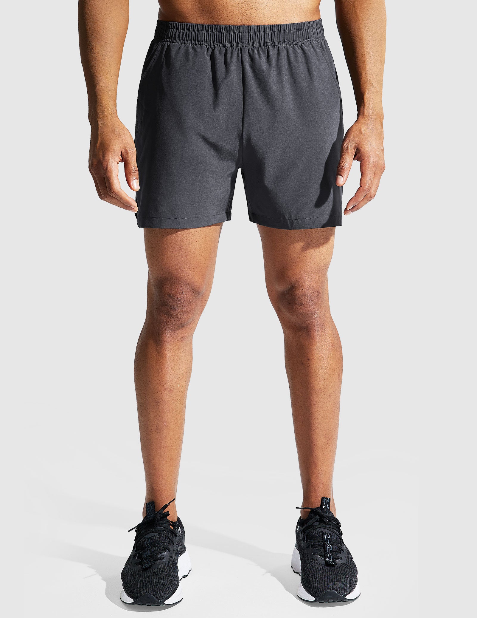 MIER Men's 5 Inch Quick Dry Running Shorts with Pockets Men's Shorts Dark Grey / XS