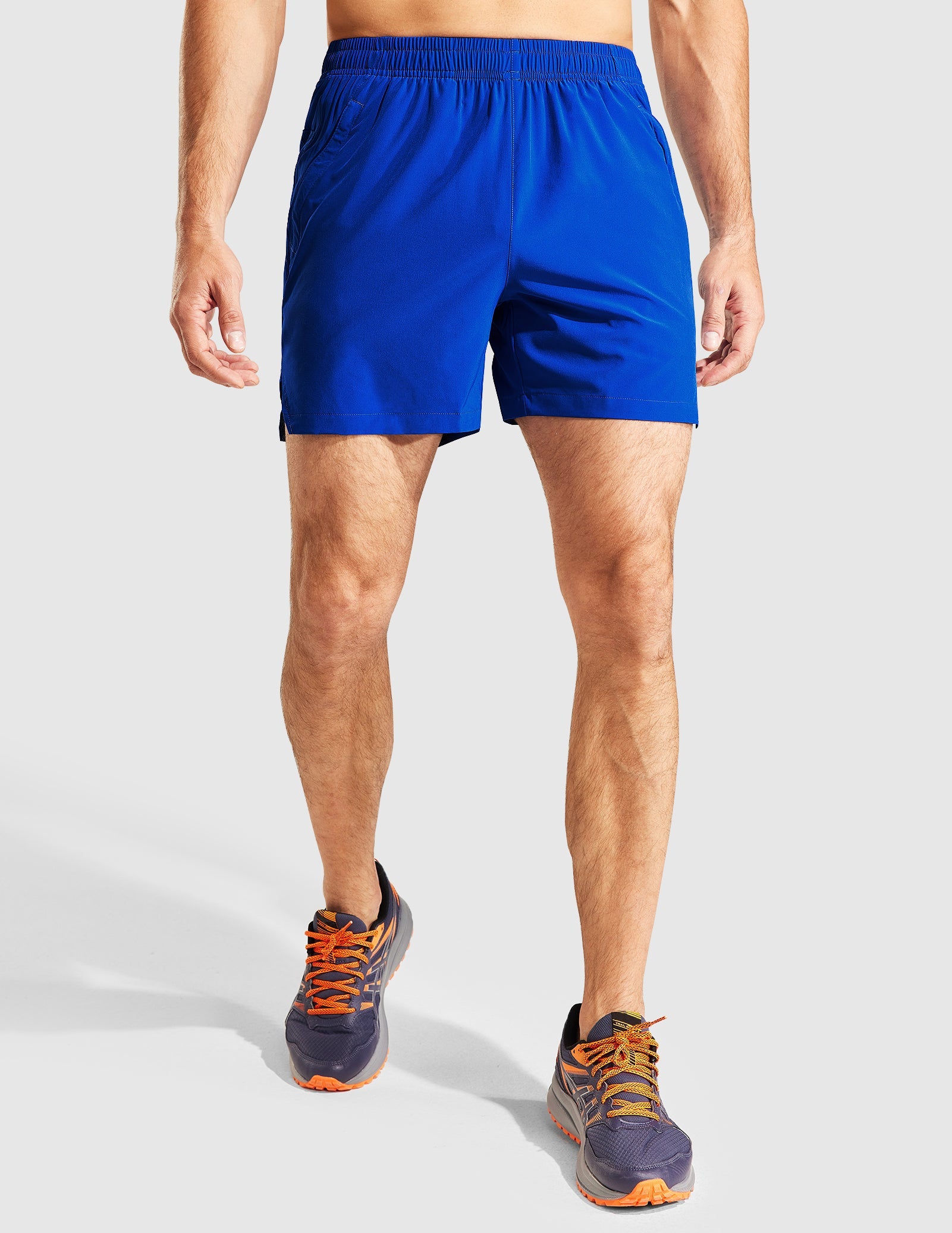 MIER Men‘s 5 Inch Running Shorts with Zipper Pockets Men's Shorts