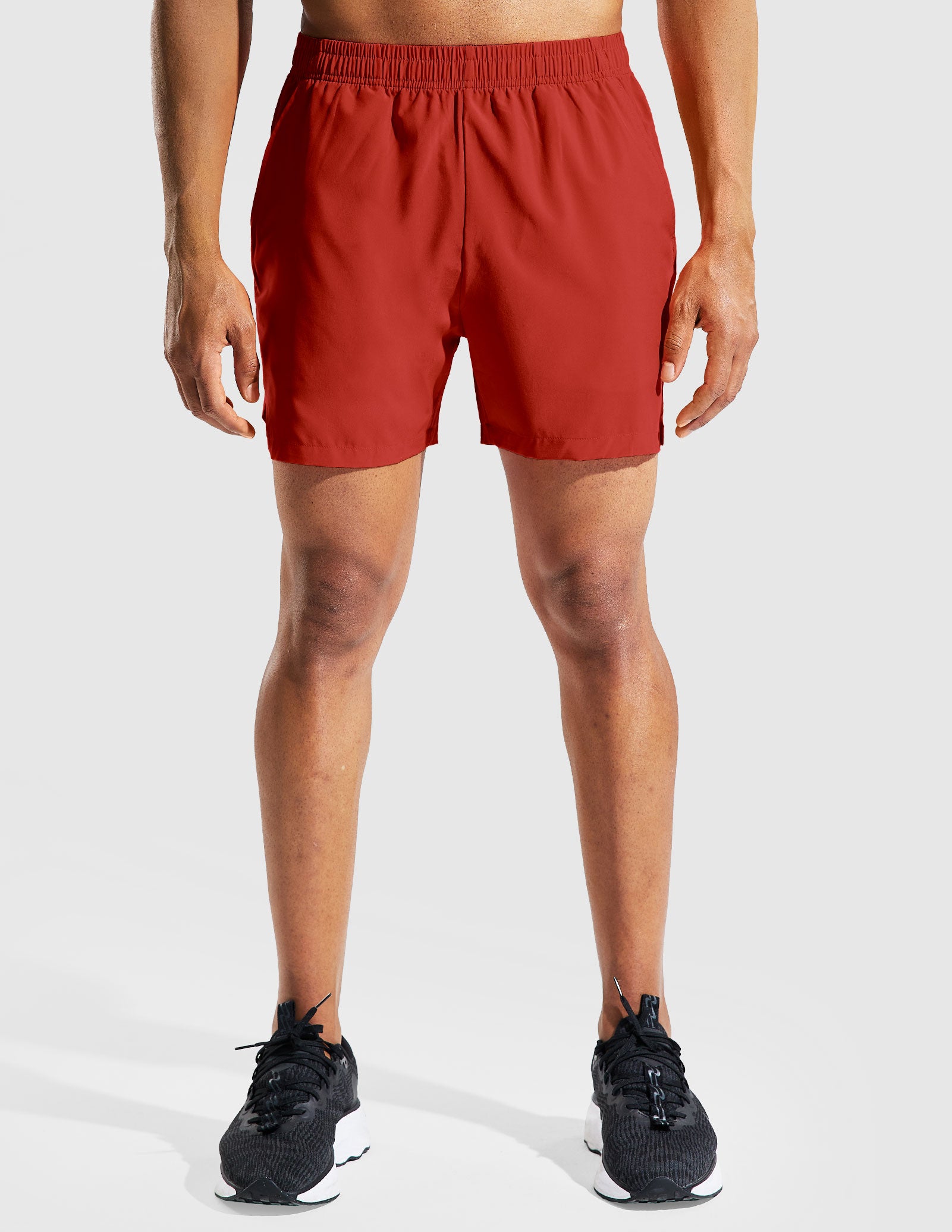 MIER Men's 5 Inch Quick Dry Running Shorts with Pockets Men's Shorts Red / XS