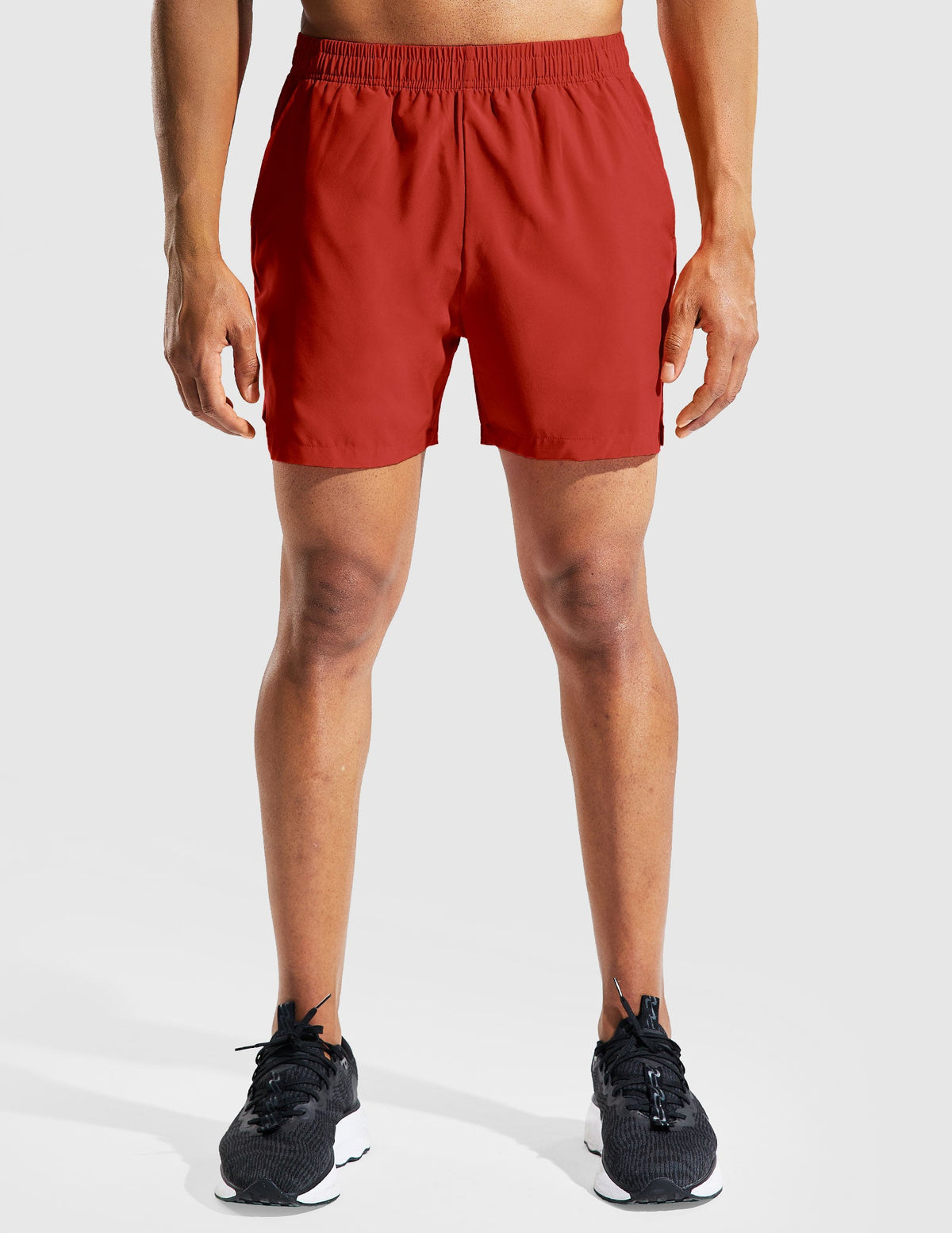 MIER Men's 5 Inch Quick Dry Running Shorts with Pockets Men's Shorts Red / XS