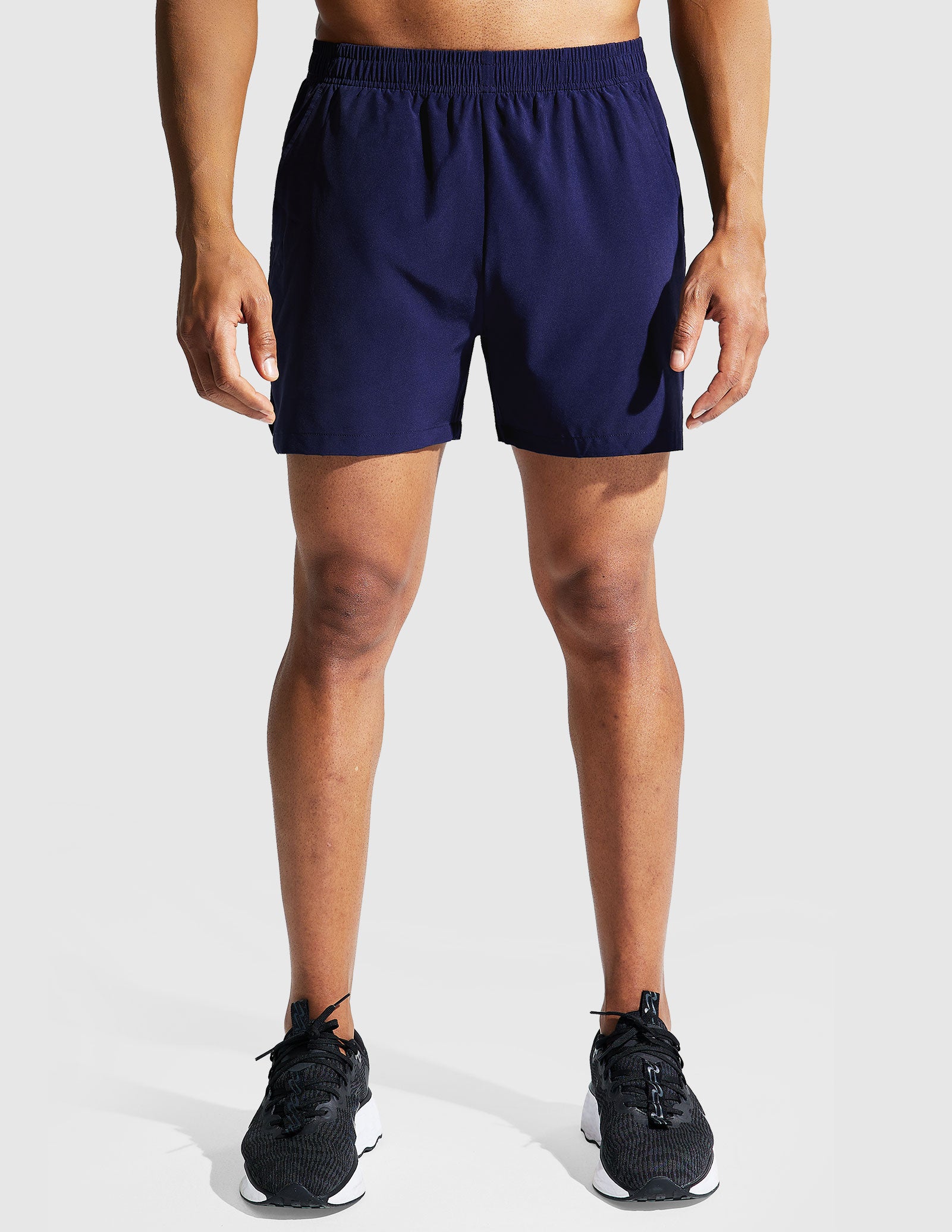 MIER Men's 5 Inch Quick Dry Running Shorts with Pockets Men's Shorts Navy / XS