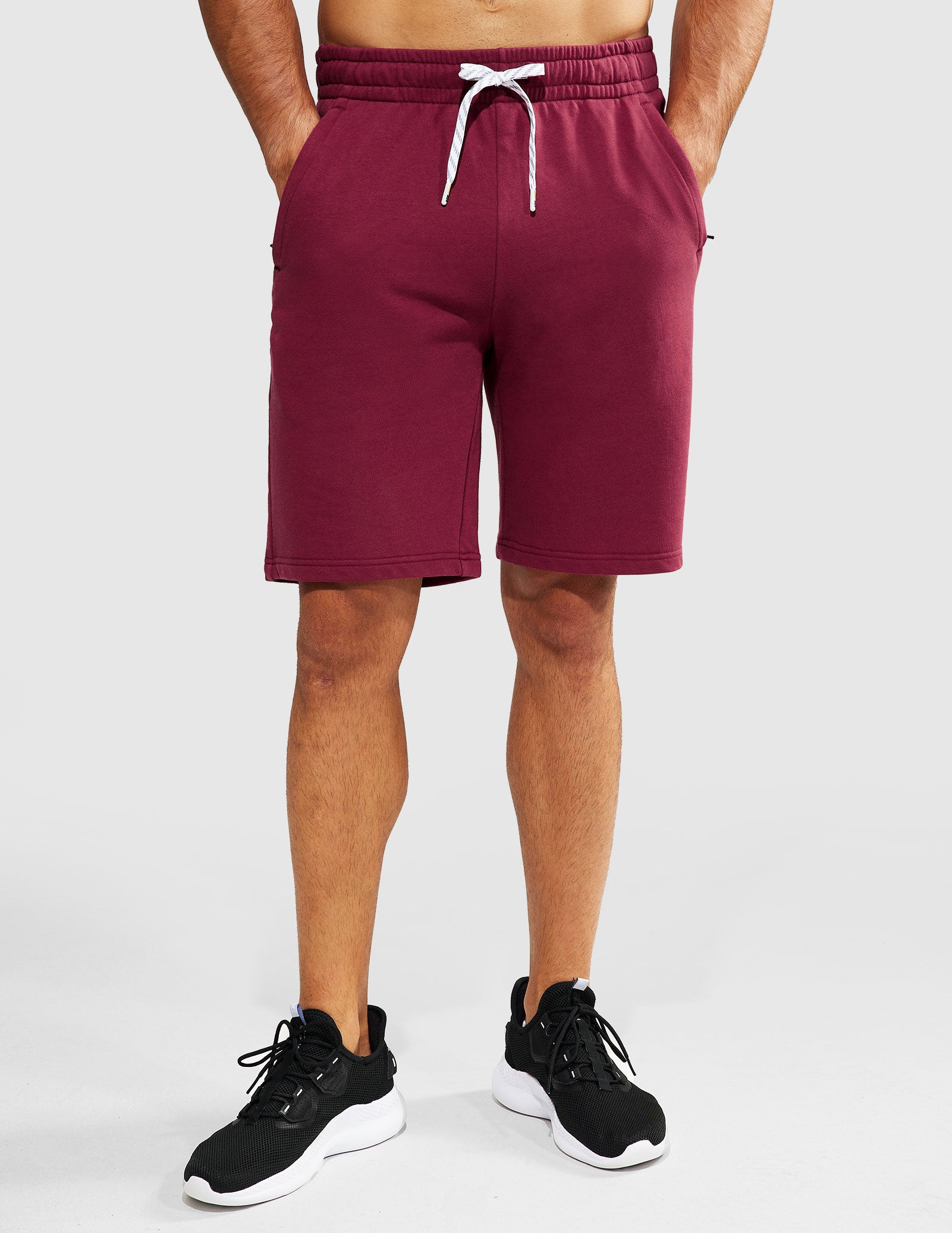 Men's 9-Inch Athletic Cotton Shorts with Pockets