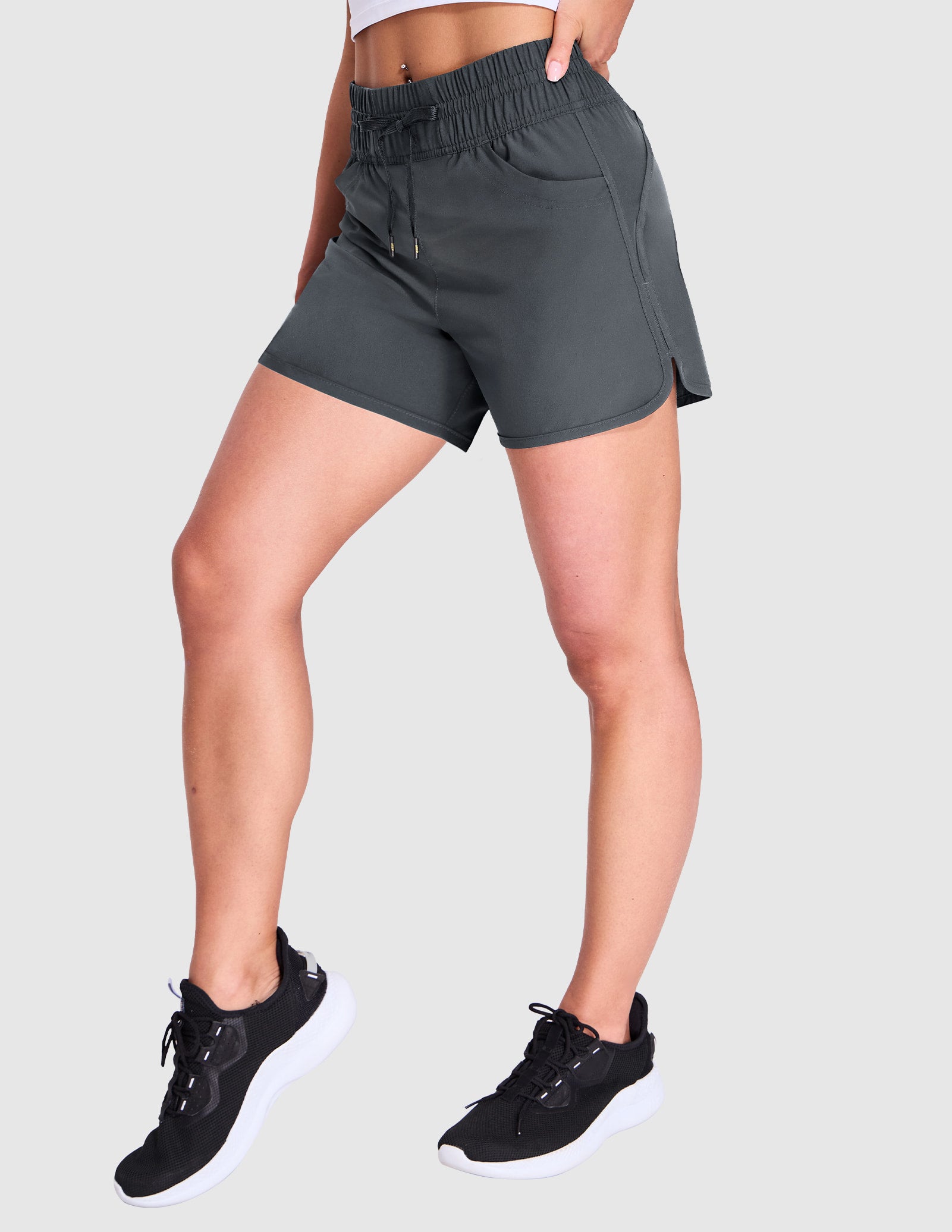 MIER Women's Quick Dry Running Shorts with Liner Women Shorts