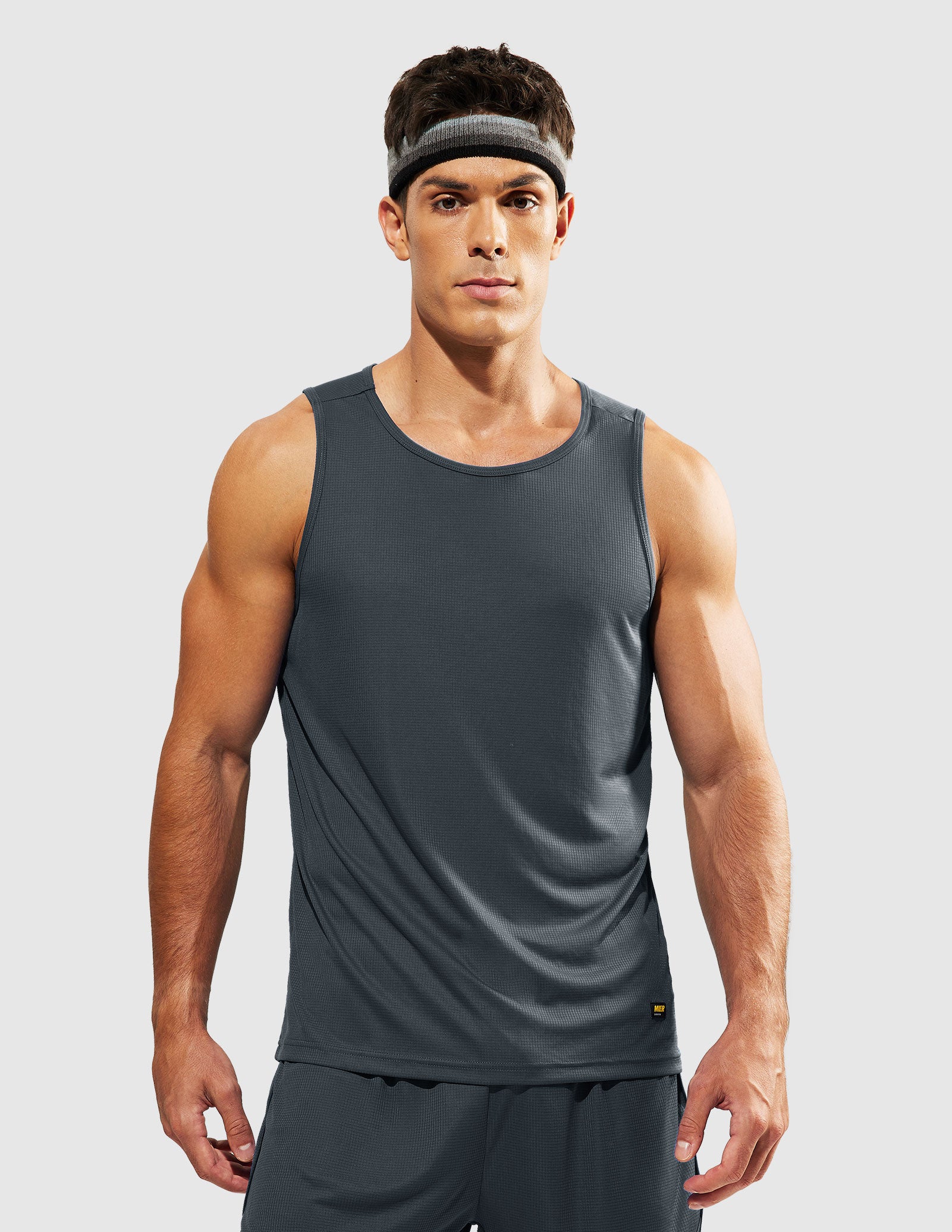 MIER Summer Running Tank Top Lightweight and Sweat Wicking Men's Tank Top