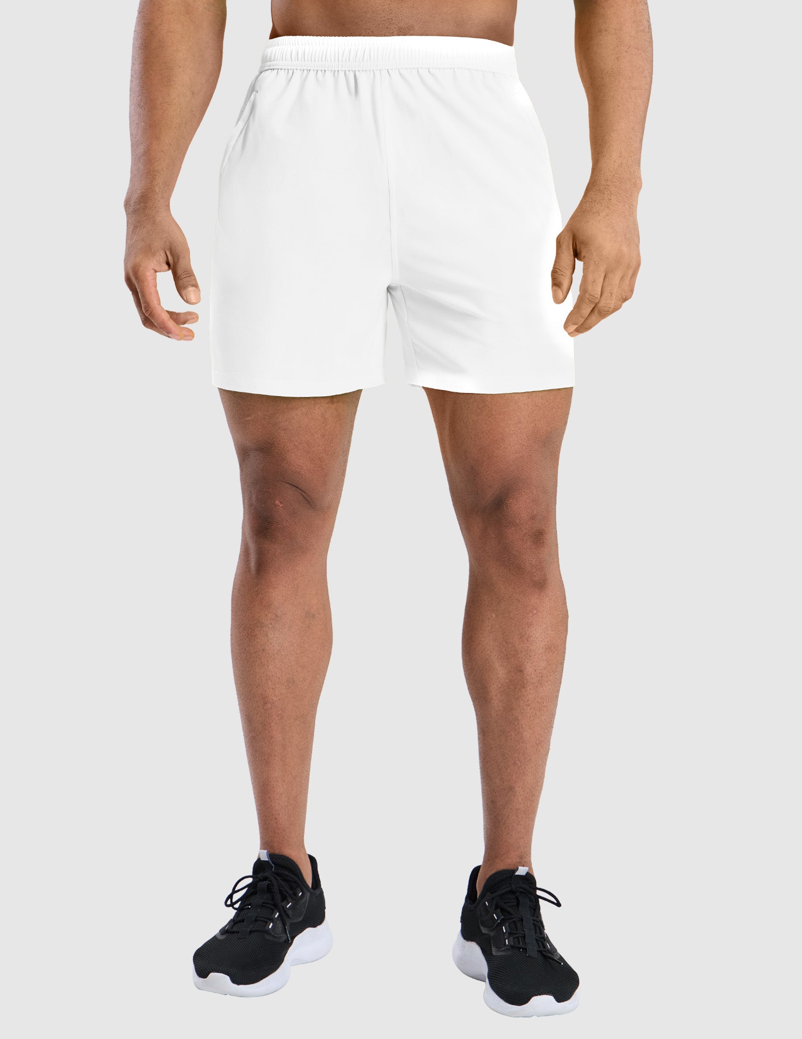 MIER Men's 5 Inch Dry Fit Running Shorts with Zipper Pockets Men's Shorts